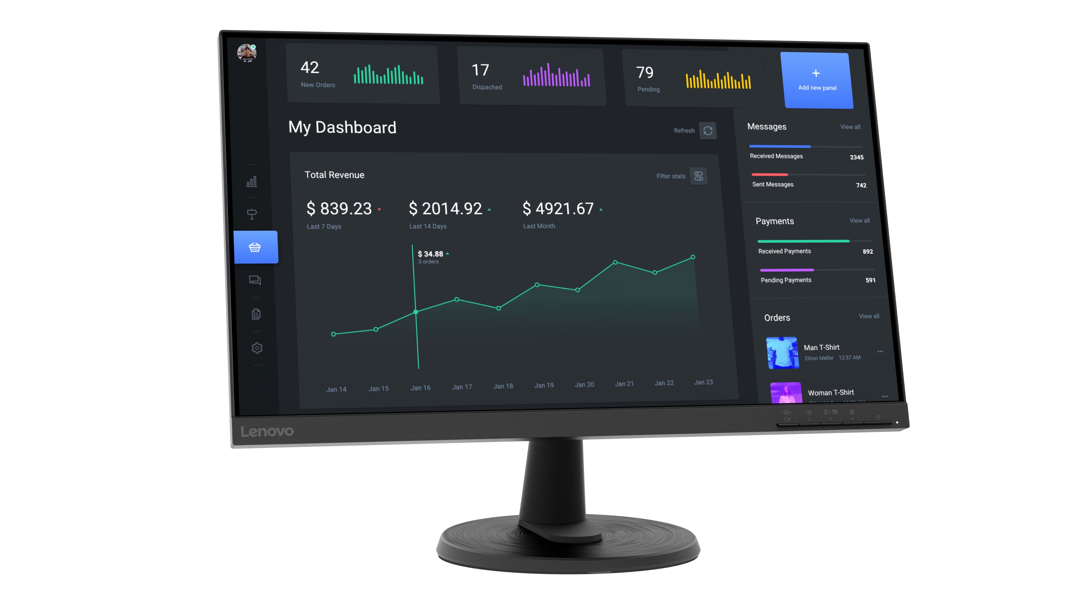 LENOVO ThinkVision C24-40 23.8p Monitor HDMI VGA