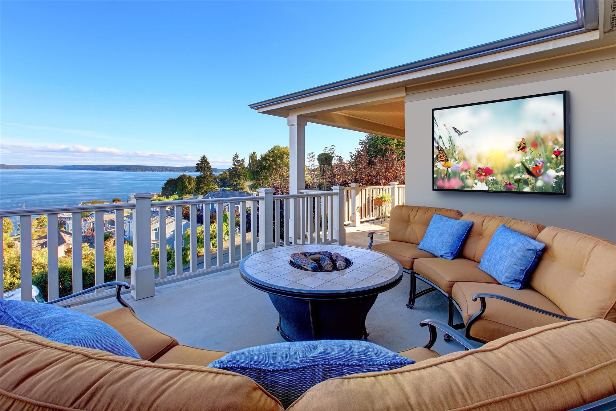 Peerless Outdoor Flat Wall Mount XHB652 and UV862