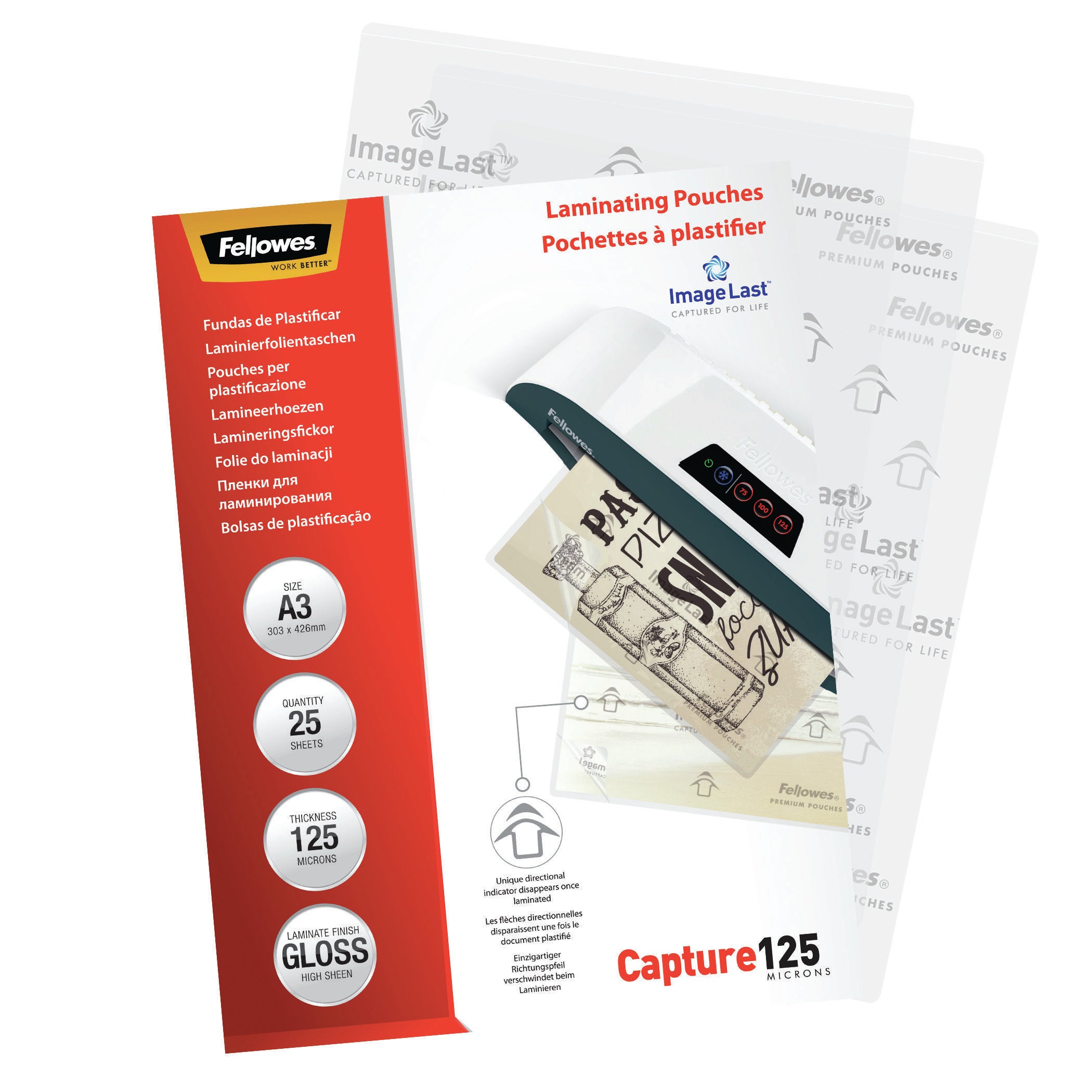 FELLOWES IL POCHETTES A3 125 MICRONS X 25
