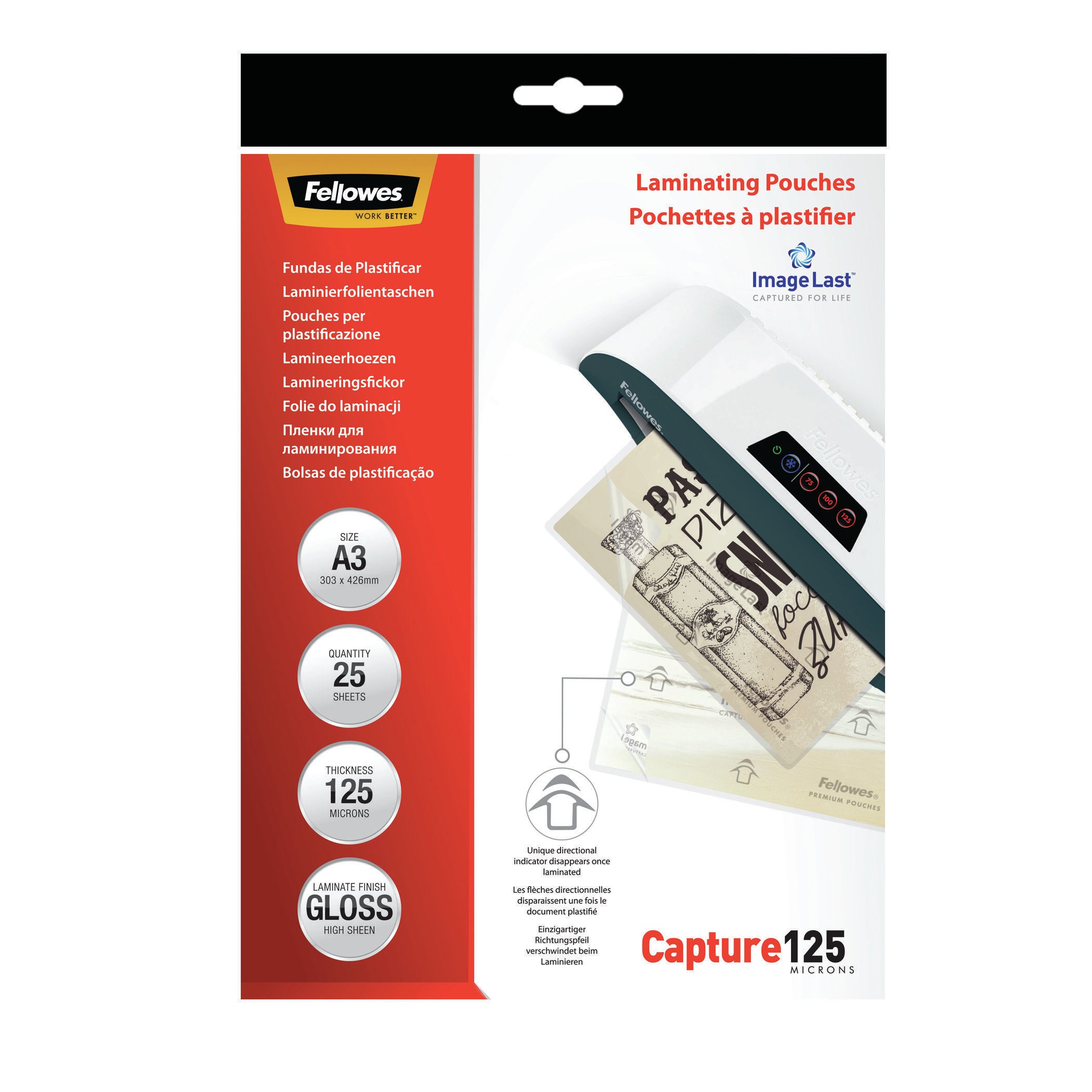 FELLOWES IL POCHETTES A3 125 MICRONS X 25