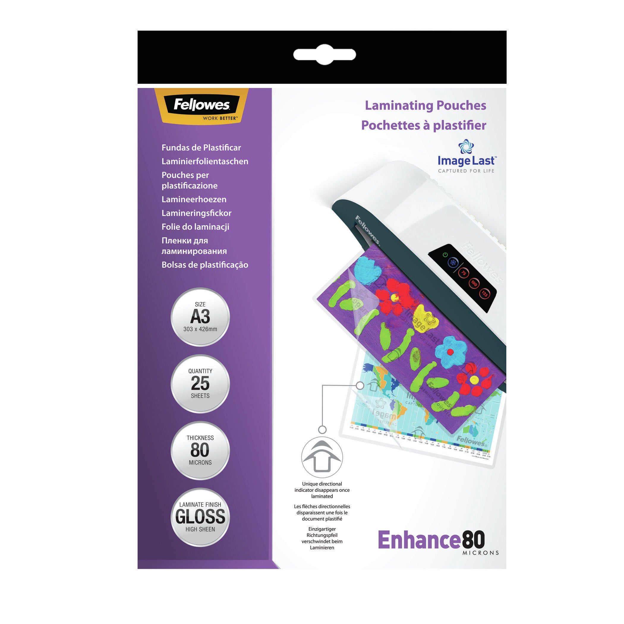 Bundle FELLOWES x3 achetÃ©s + 1 offert LAMINATING POUCH 80MIC A3 25PK