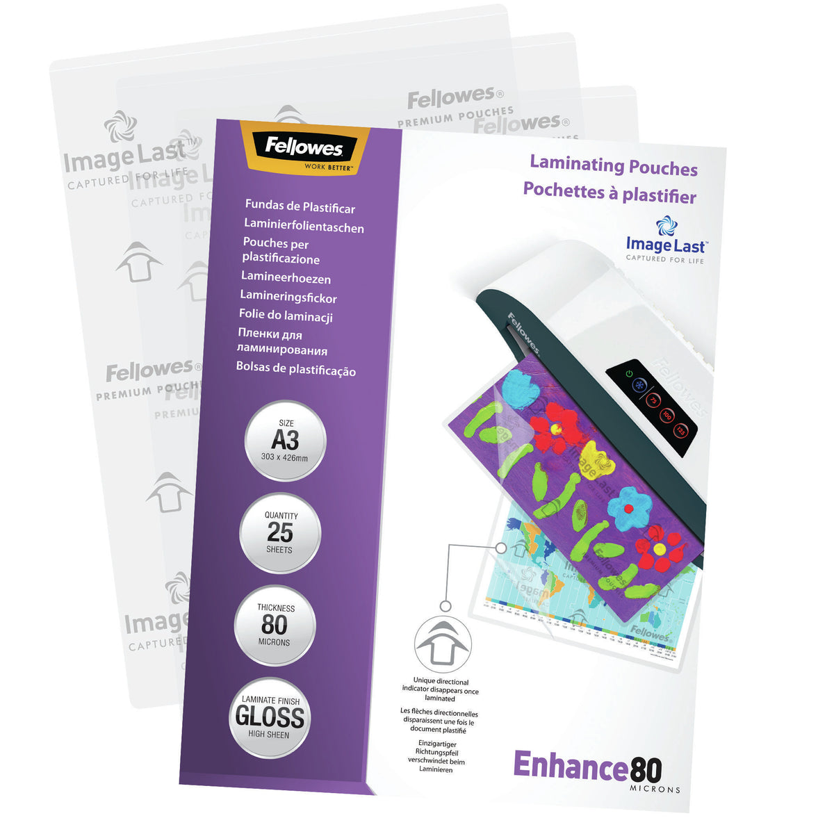 FELLOWES IL POCHETTES A3 80 MICRONS X 25