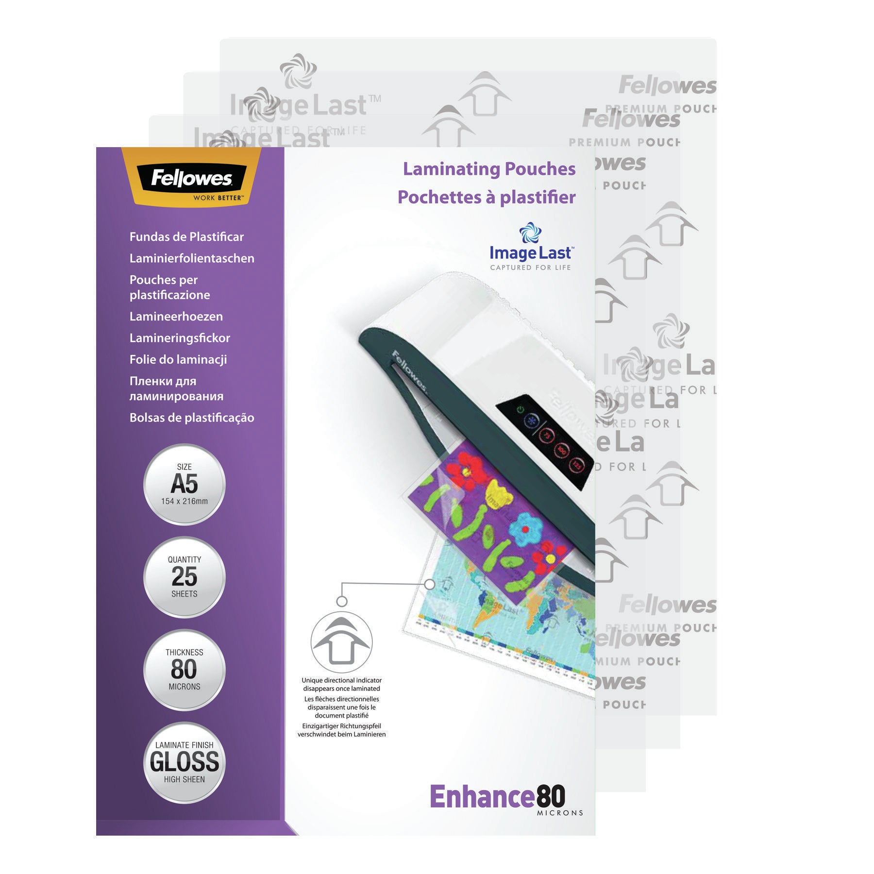 FELLOWES IL POCH BRILLANTES A5 80 MIC X 25