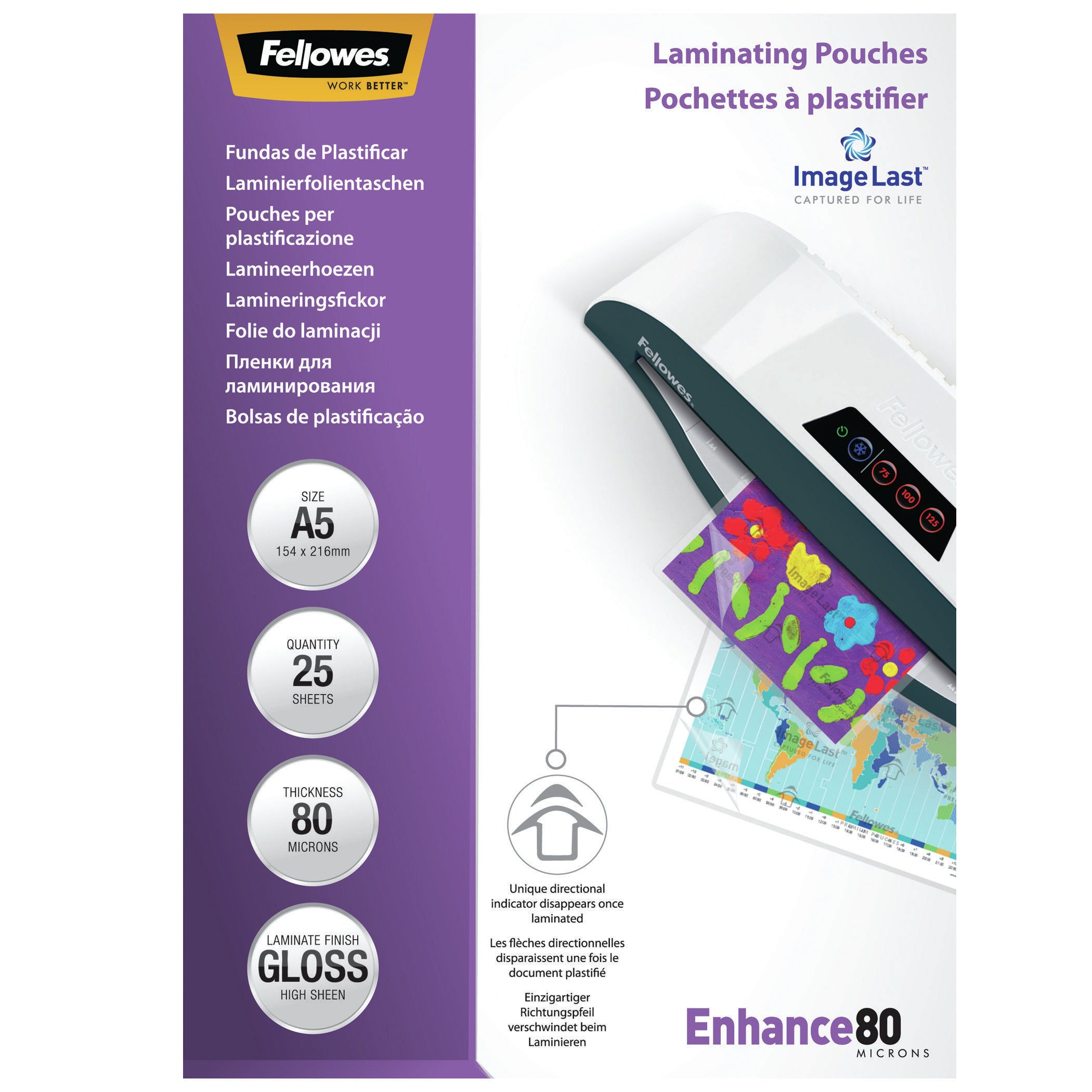 FELLOWES IL POCH BRILLANTES A5 80 MIC X 25