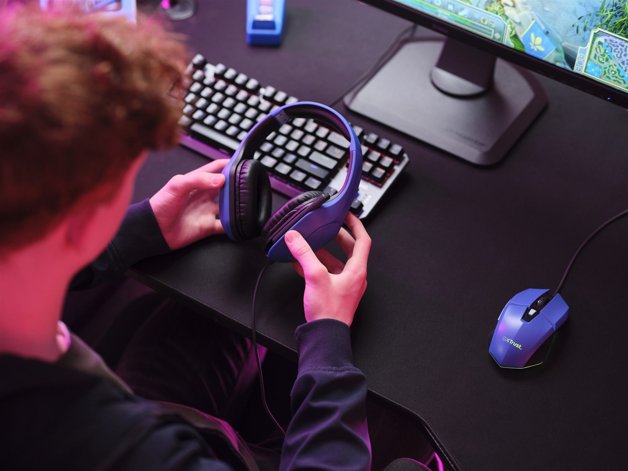 TRUST  Casque gaming ZIROX - Blue