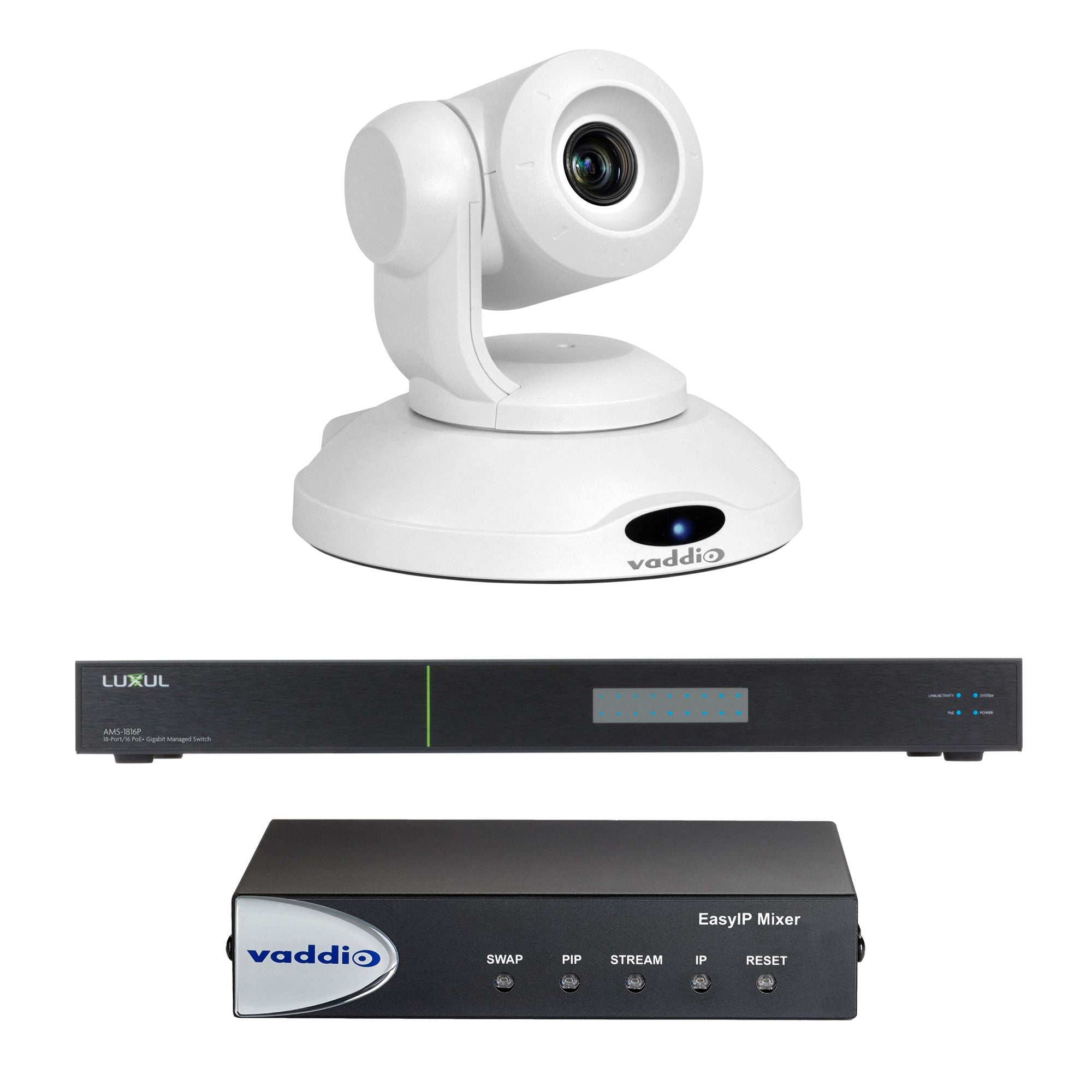 Vaddio EasyIP Mixer Base Kit White Cam Switch