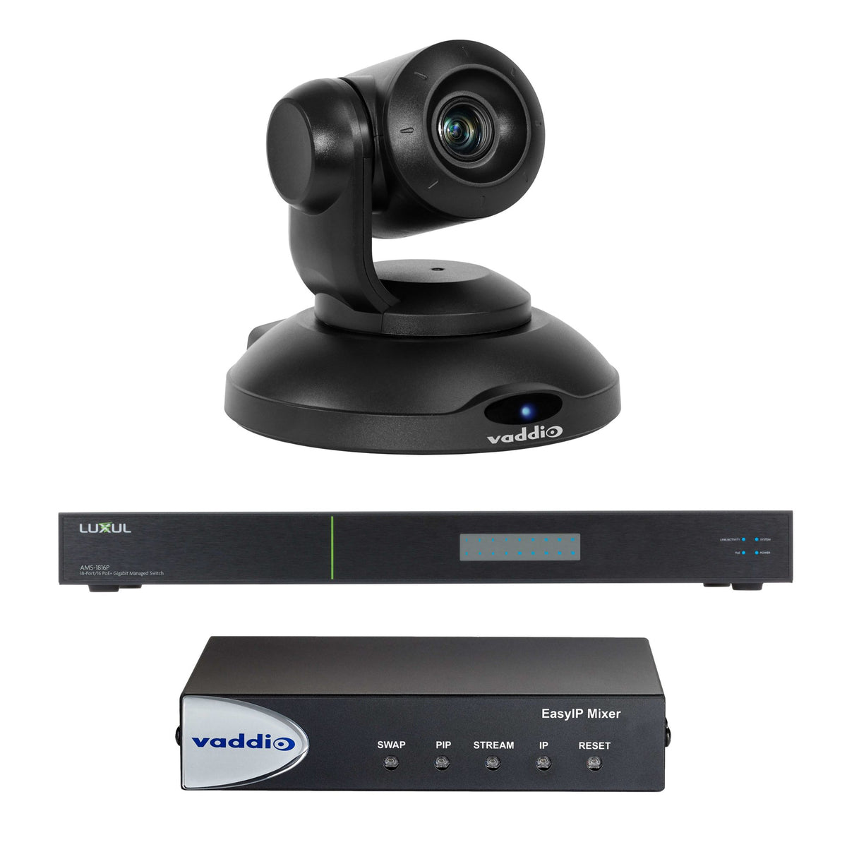 Vaddio EasyIP 10 Mixer Base Kit (black) (Camera (black) + Mixer + Switch)