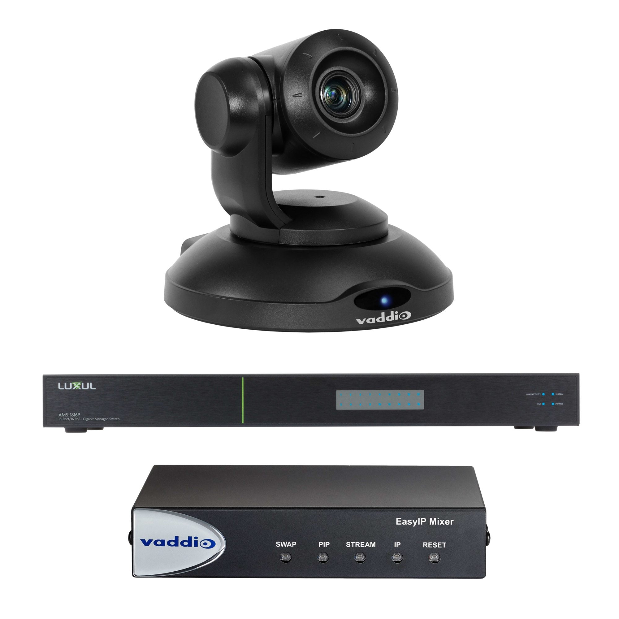 Vaddio EasyIP 10 Mixer Base Kit (black) (Camera (black) + Mixer + Switch)