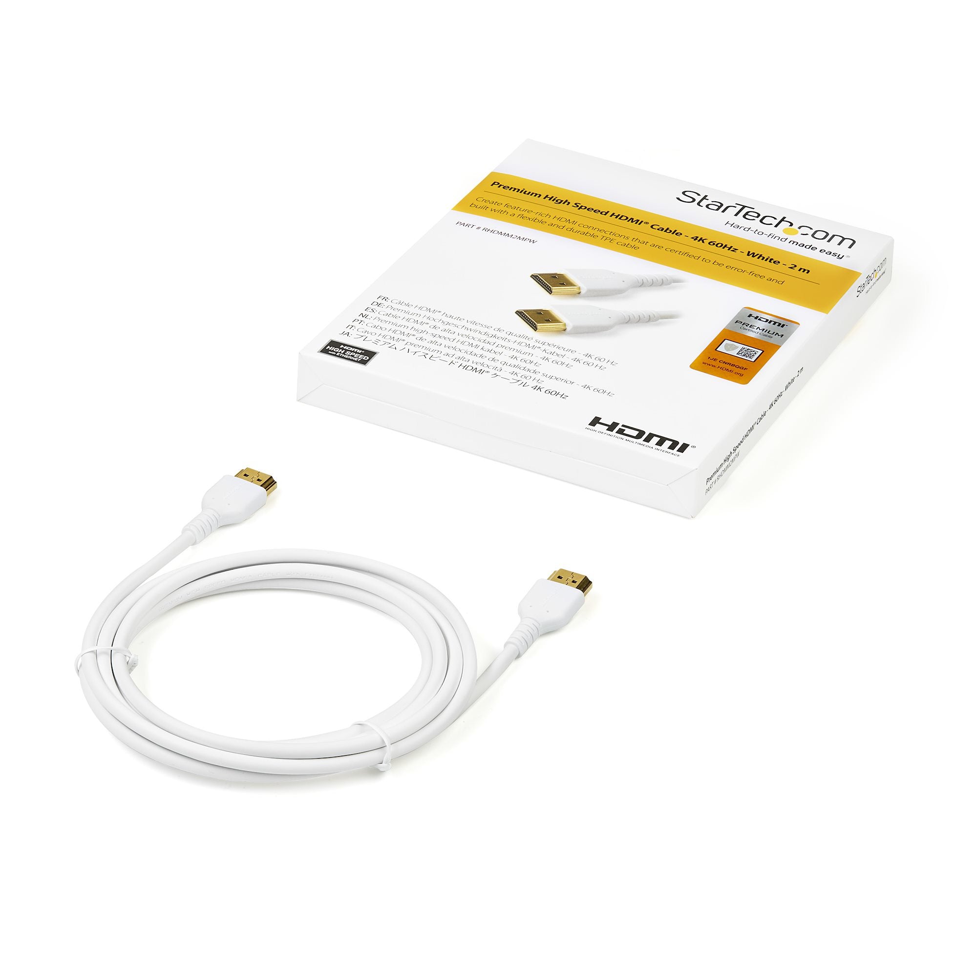 2m 4K Premium HDMI 2.0 Cable Durable 6ft