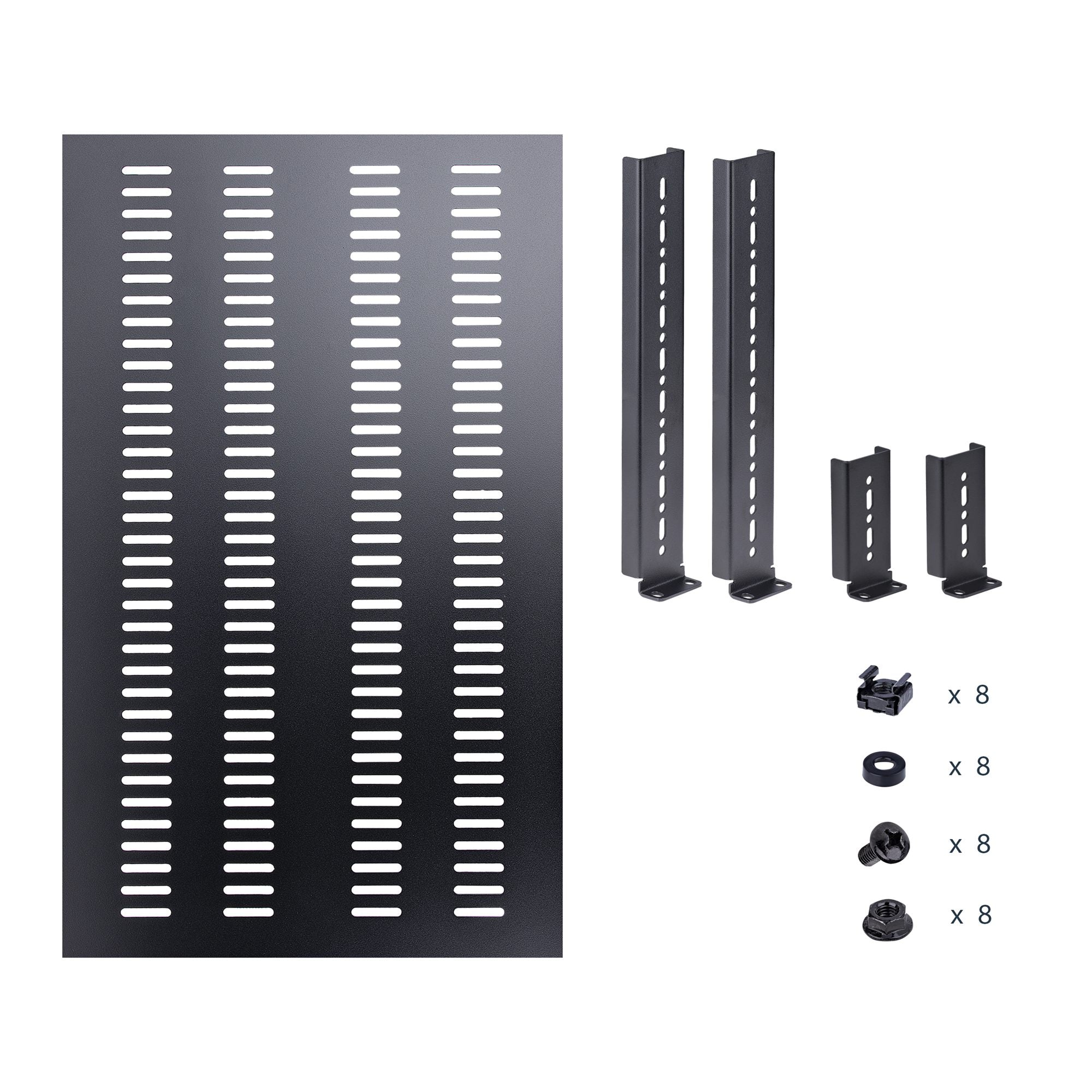 1U Adjustable Vented Rack Mount Shelf