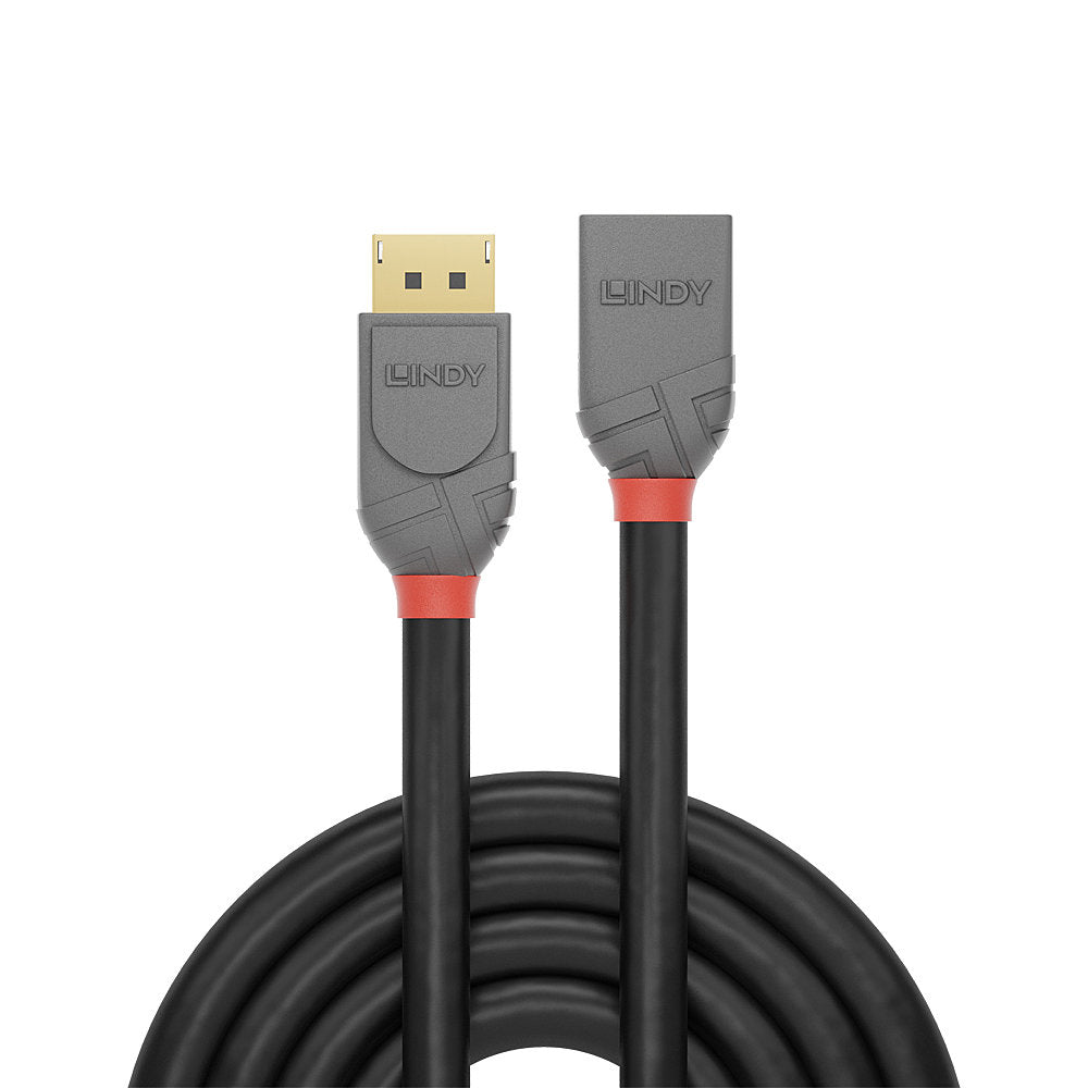 LINDY 0.5m DisplayPort Extension Cable Anthra Line