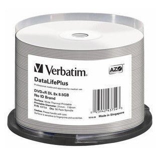 DVD+R/8xspd 8.5GB Wide Thermal Spdl 50