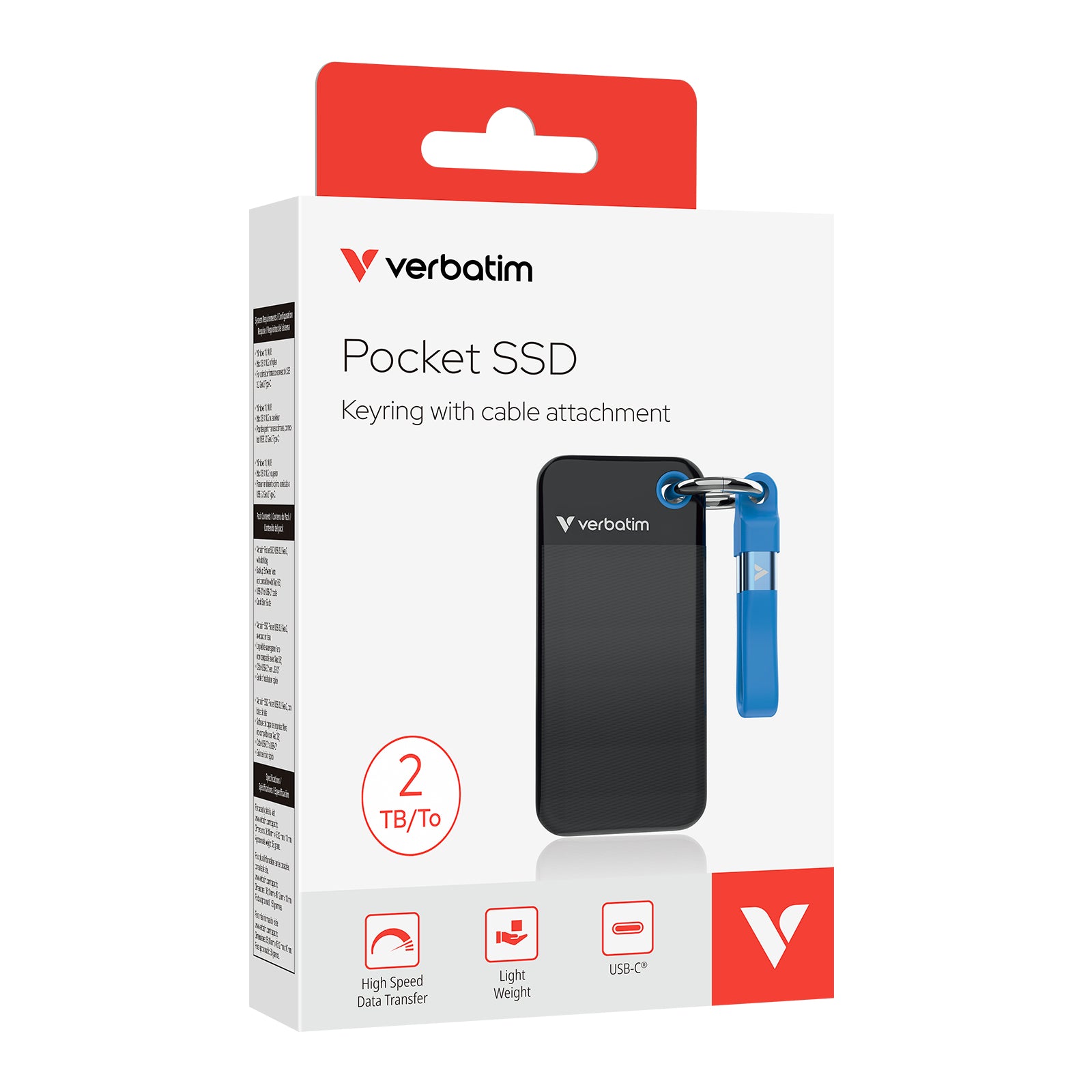 Pocket SSD USB 3.2 Gen 2 2TB Black/Blue