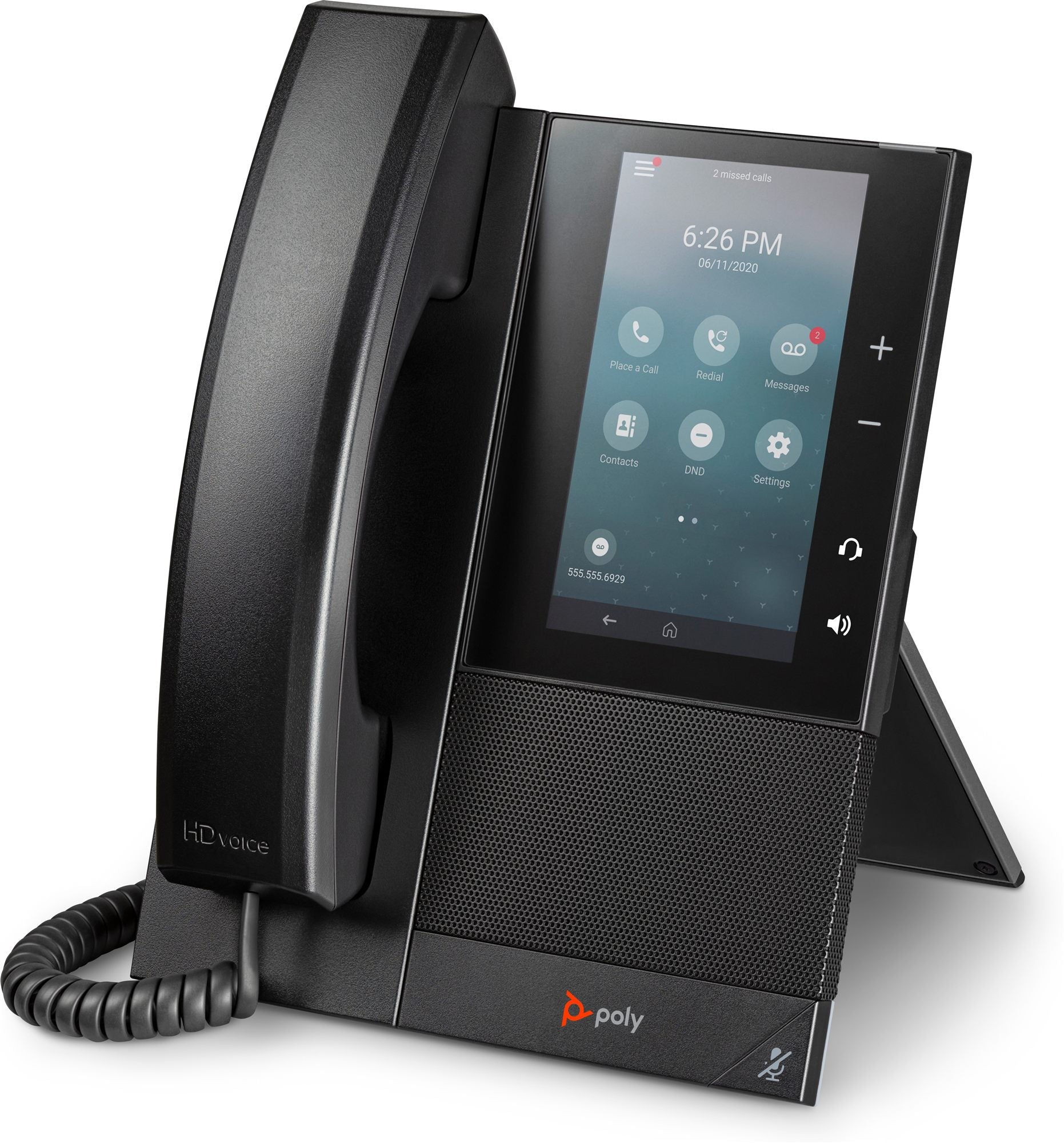 HP Poly CCX 500 Business Media Phone with Open SIP and PoE-enabled téléphone fixe Noir 24 lignes LCD