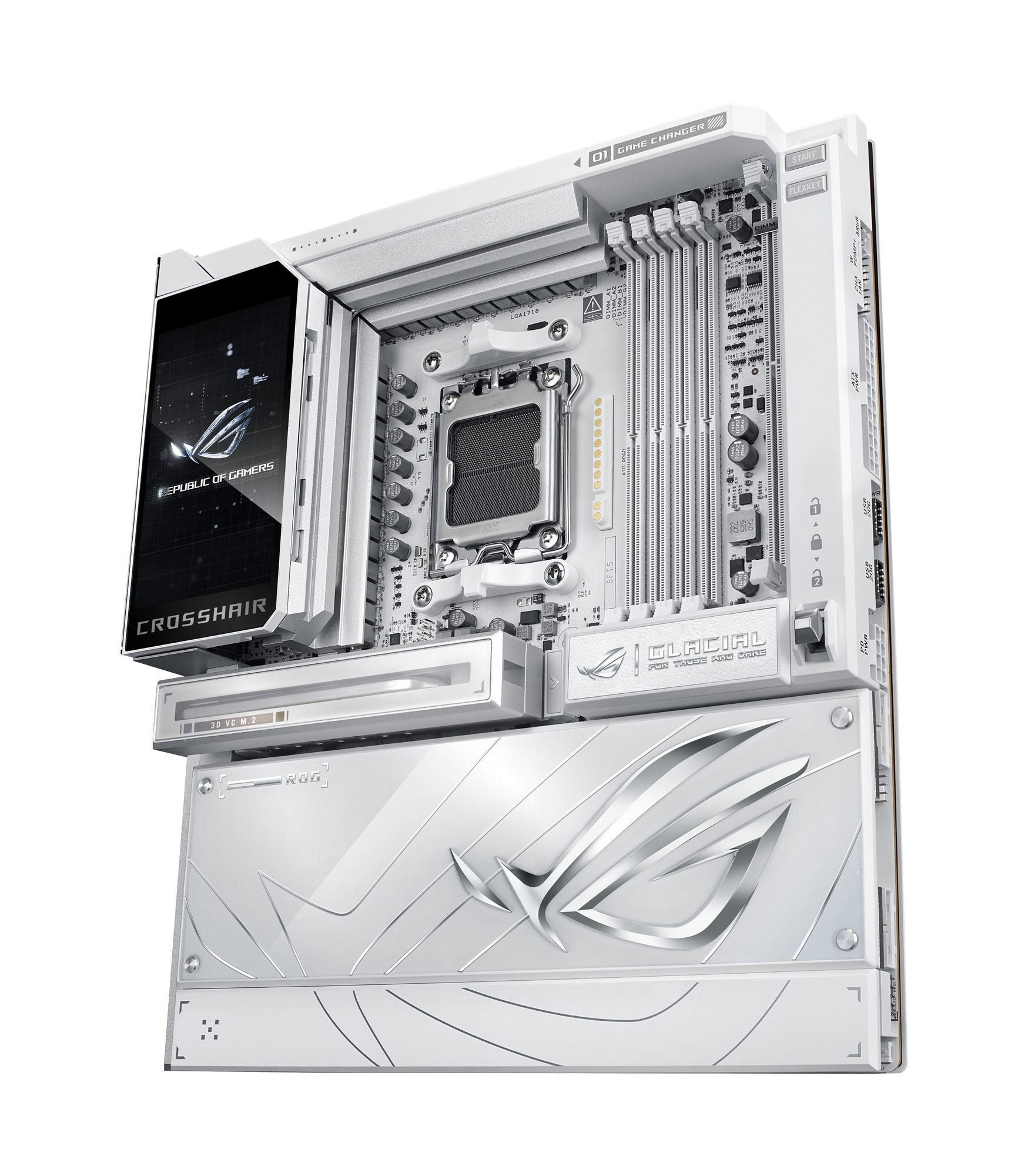 ASUS ROG CROSSHAIR X870E GLACIAL AM5 DDR5 ATX motherboard 2xPCIe 5.0 7xM.2
