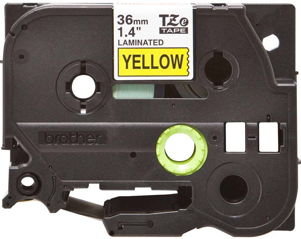 BROTHER P-TOUCH TZE-661 noir sur jaune  36mm
