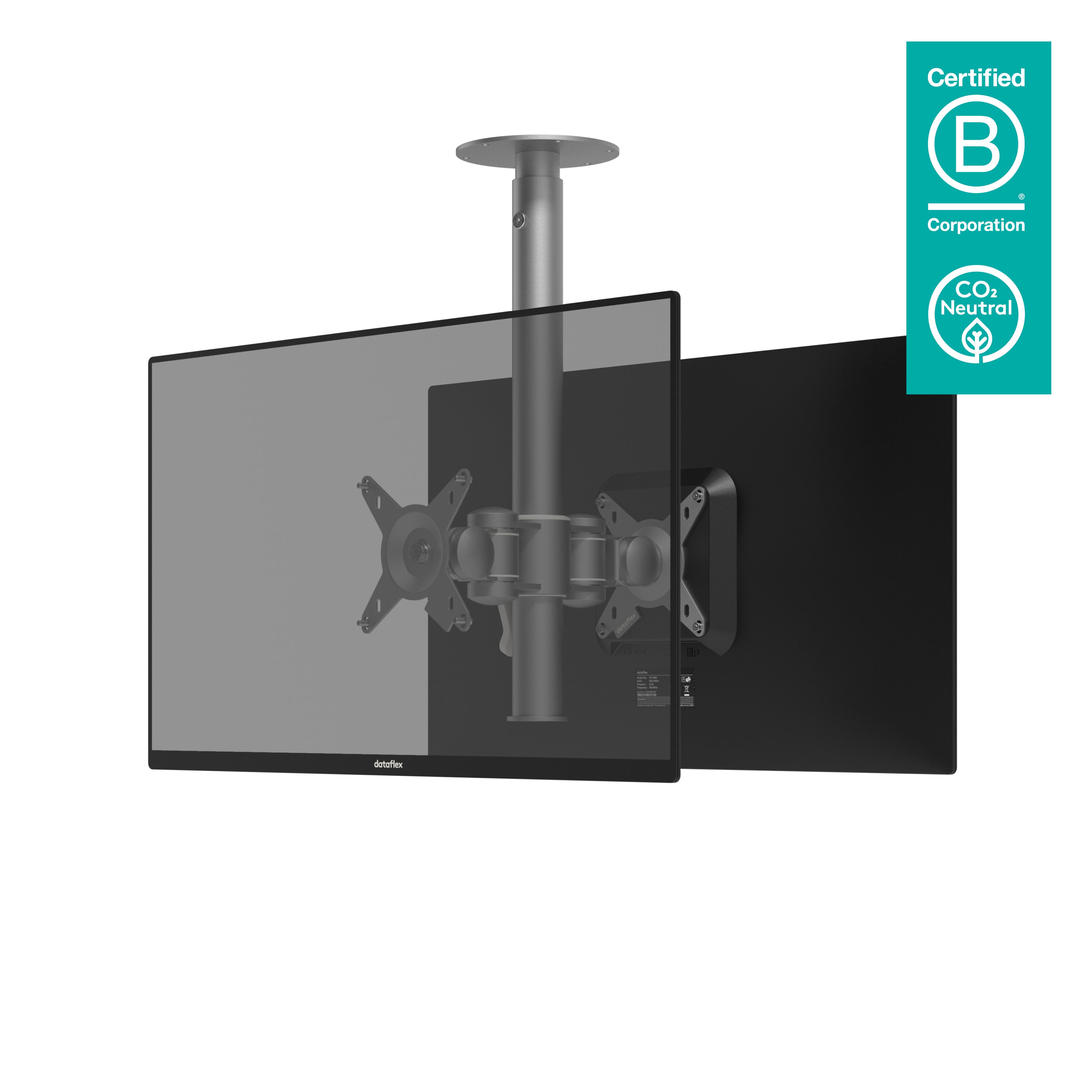 DATAFLEX Support plafond Viewmate 52572 - 2 écrans