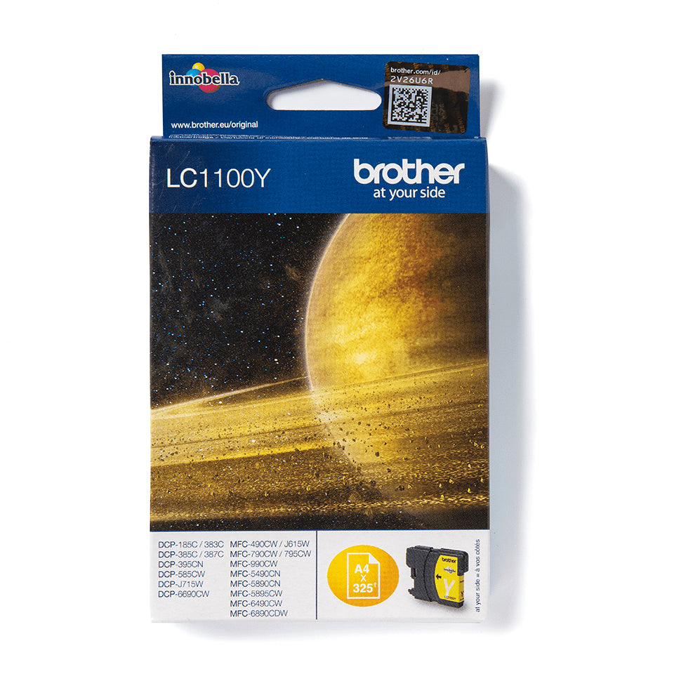 BROTHER LC-1100 cartouche d encre jaune capacité standard 7.5ml 325 pages pack de 1