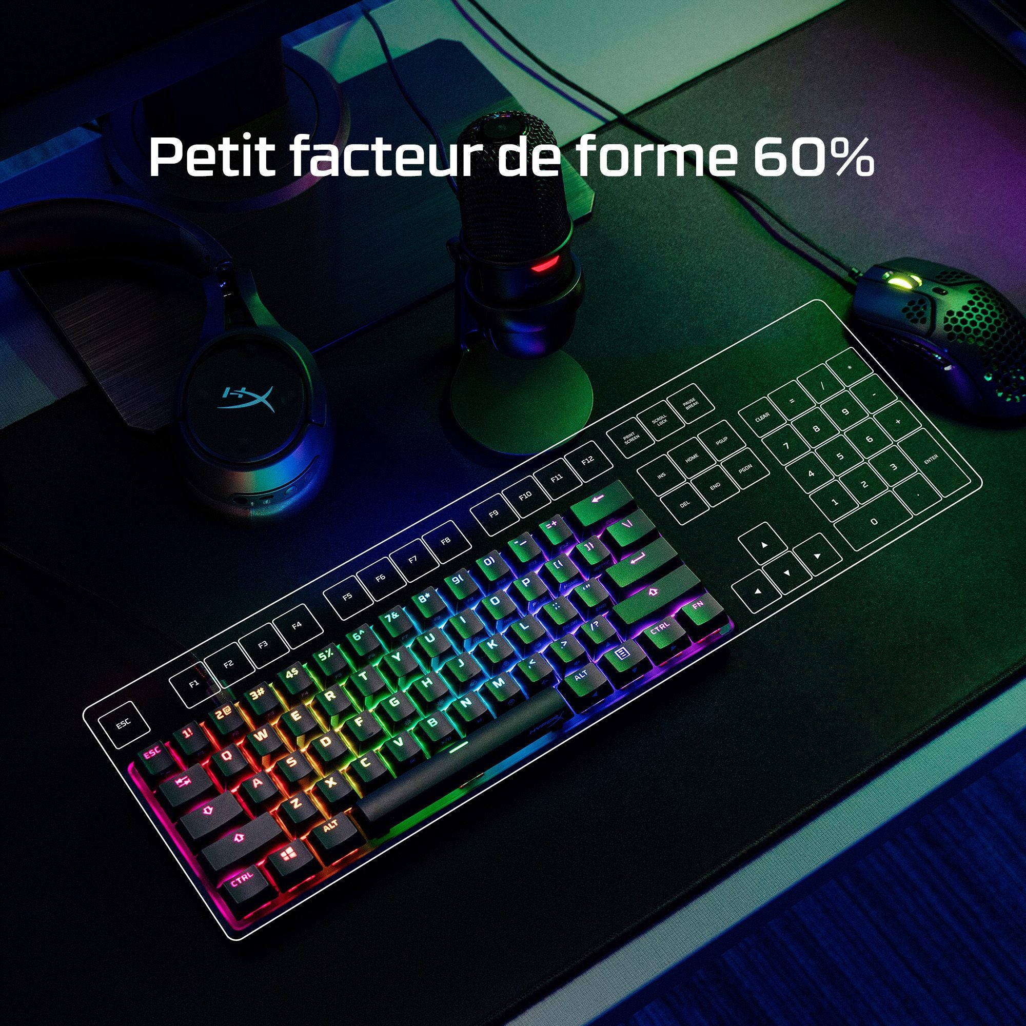 HyperX Alloy Origins 60 - Clavier Mécanique de Jeu - HX Red (Disposition US)