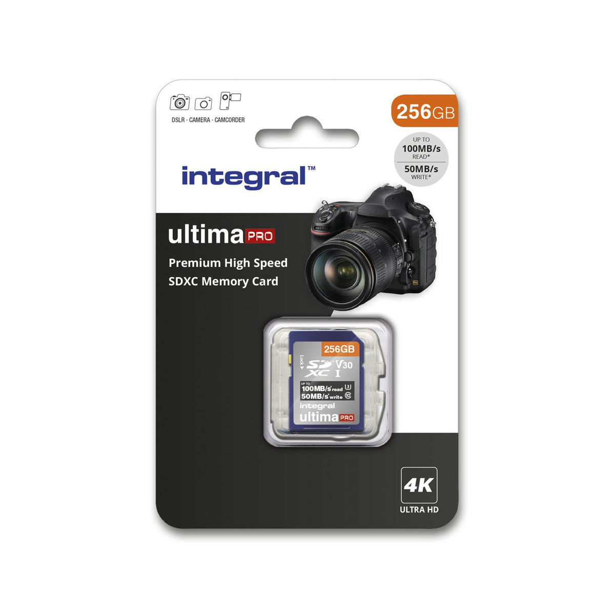 256GB SDXC CL10 UHS1 U3 V30-50MB/s