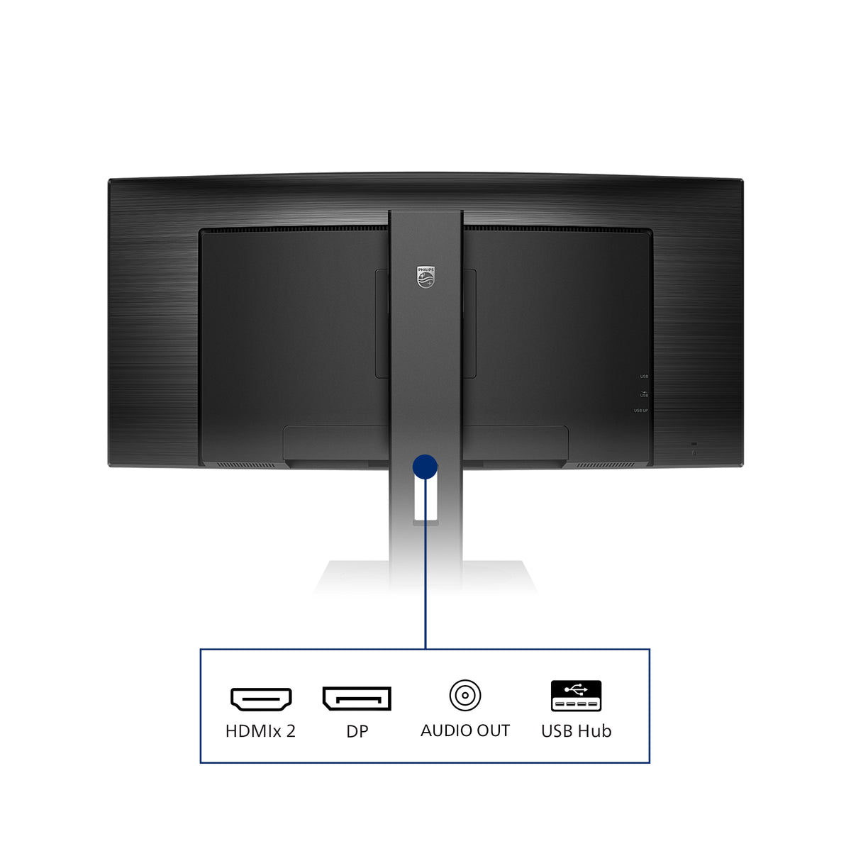 PHILIPS 345B1C - écran  incurvé - 34" - 3440 x 1440 WQHD @ 100 Hz - VA - 300 cd/m² - 3000:1 - 5 ms - 2xHDMI, DP- haut-parleurs