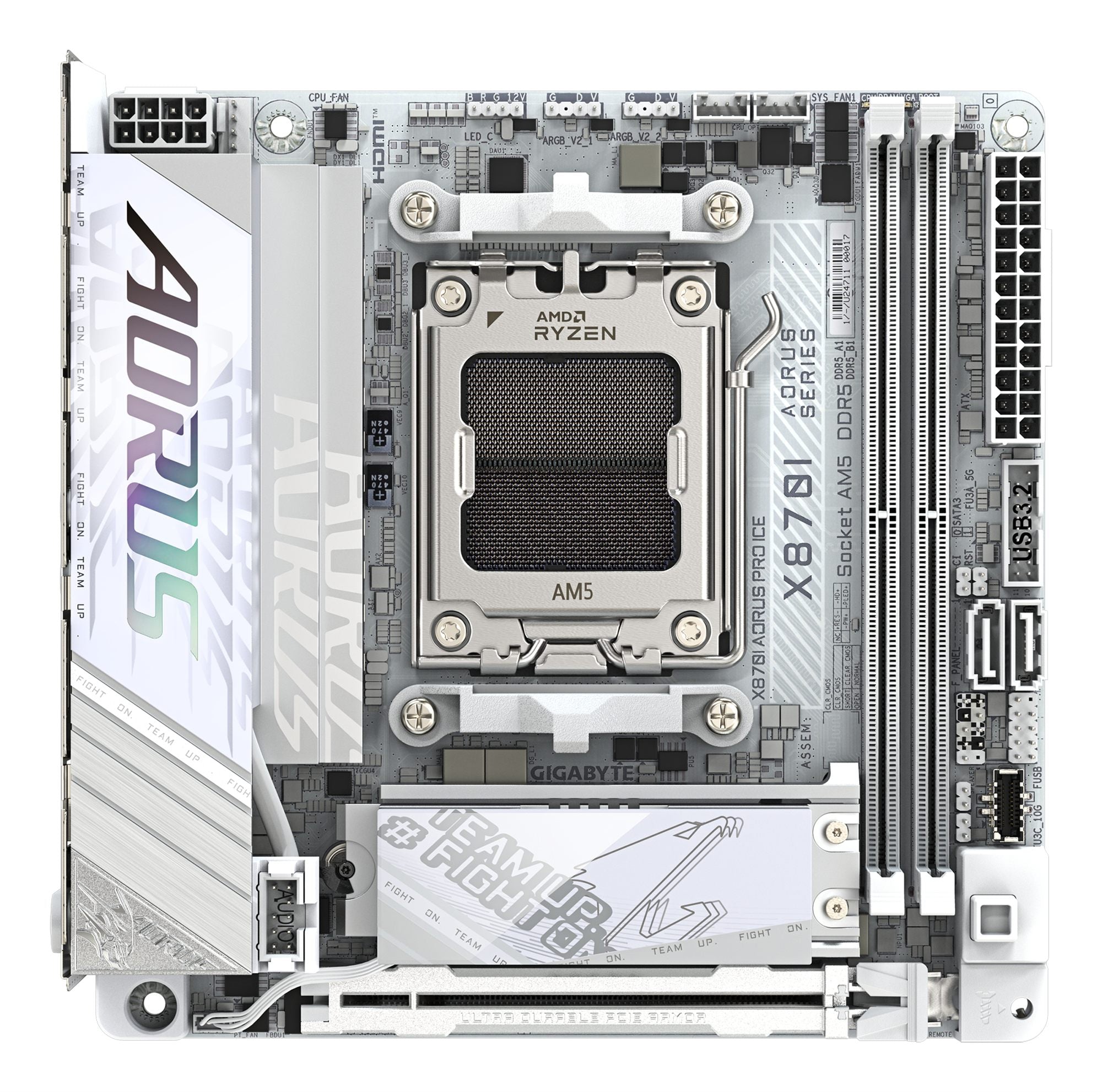 GIGABYTE X870I AORUS PRO ICE carte mere AMD X870 Emplacement AM5 Micro ITX