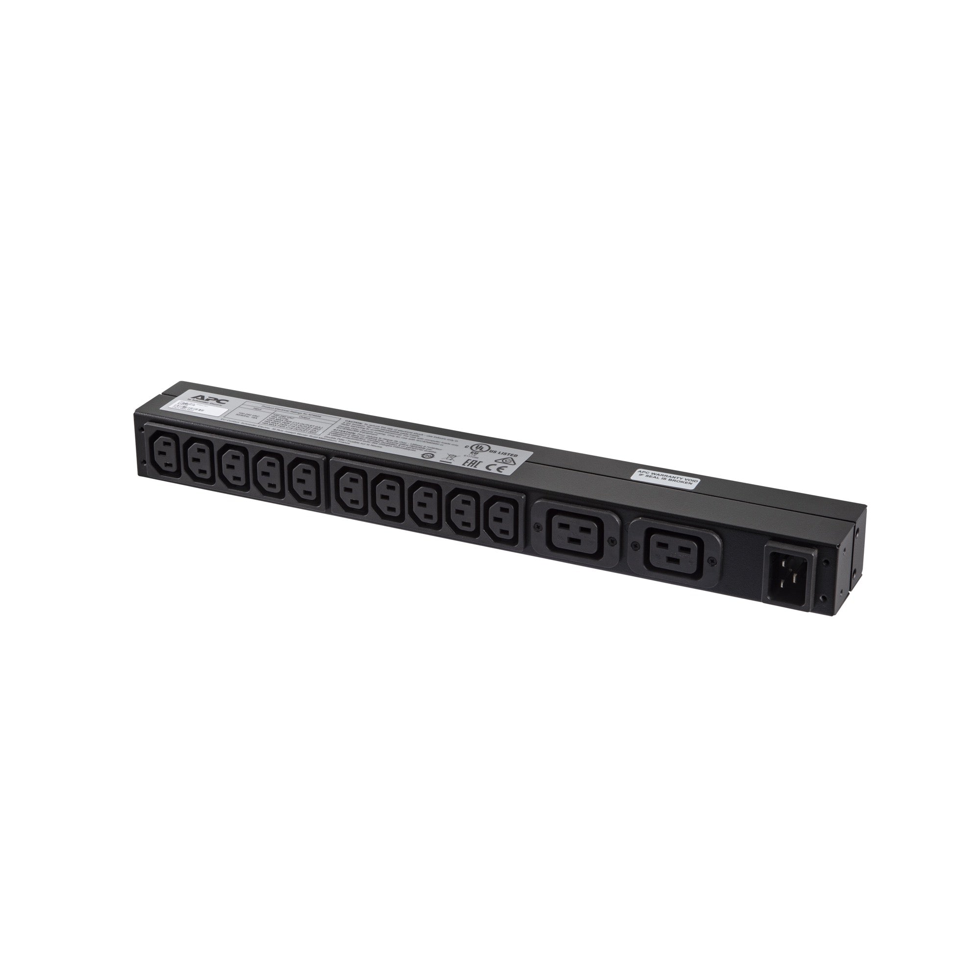 APC BANDEAU DE PRISES BASIQUES -IEC C20 EN ENTREE 10 SORTIE IEC C13 2 SORTIES IEC 19 - RACK 1U HORYSONTAL