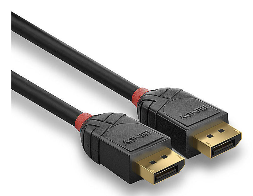 Lindy DisplayPort 2.1 80G Cable, 2m, Black Line
