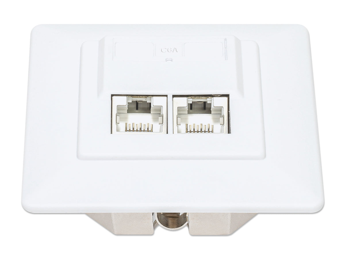 Intellinet 771917 prise de courant 2 x RJ-45 Blanc