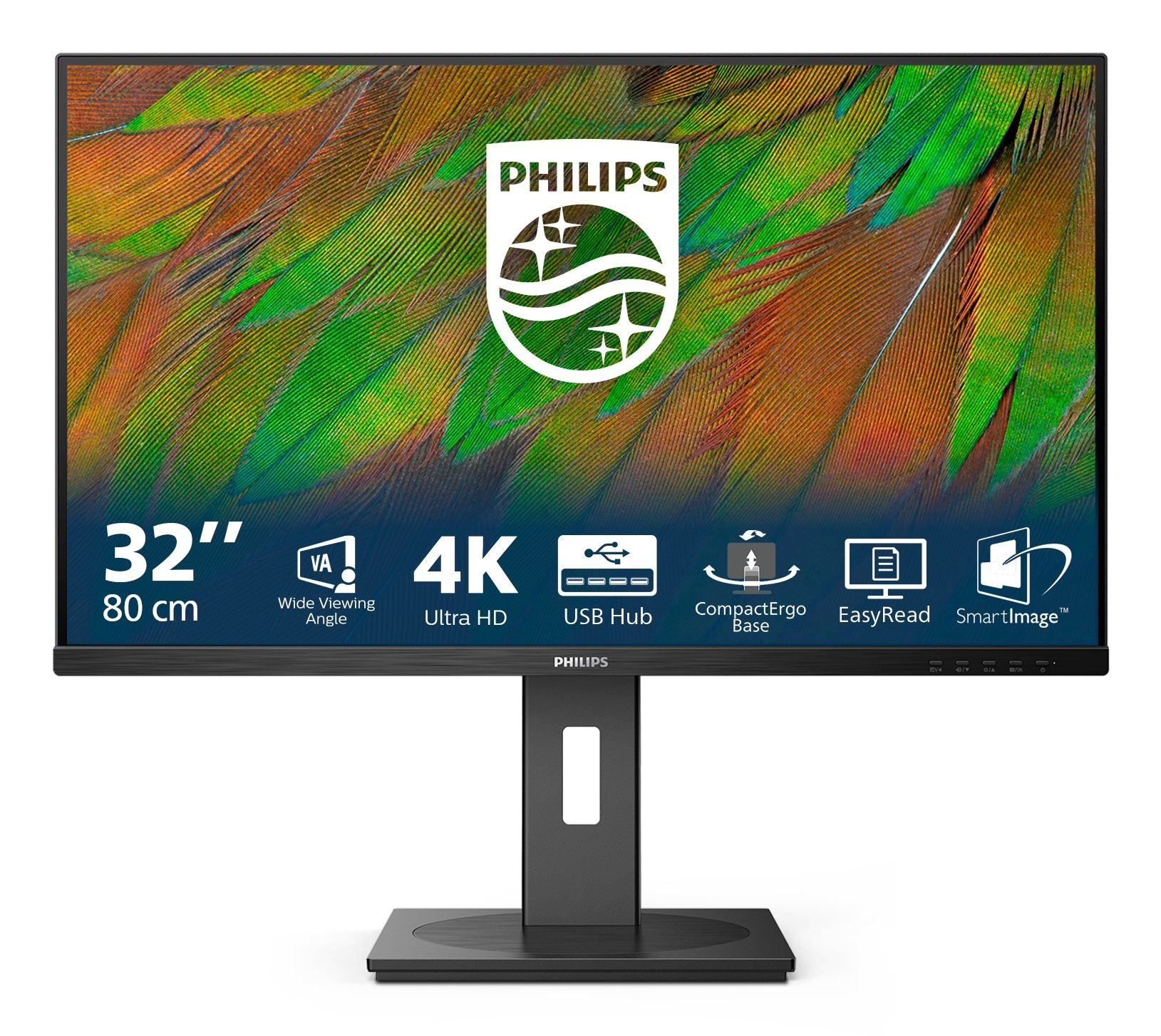 PHILIPS 32B1N3800/00 Ecran 31.5p UHD LED 16:9 VA 60Hz 2xHDMI 2.0 DP 1.4