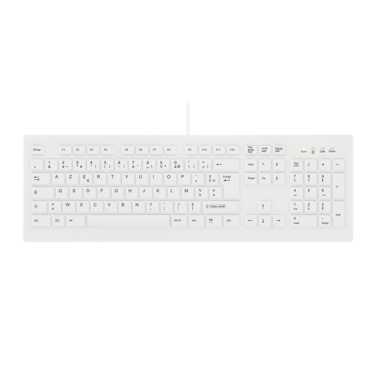 CHERRY Clavier AK-C8100 USB IP65 blanc (FR)