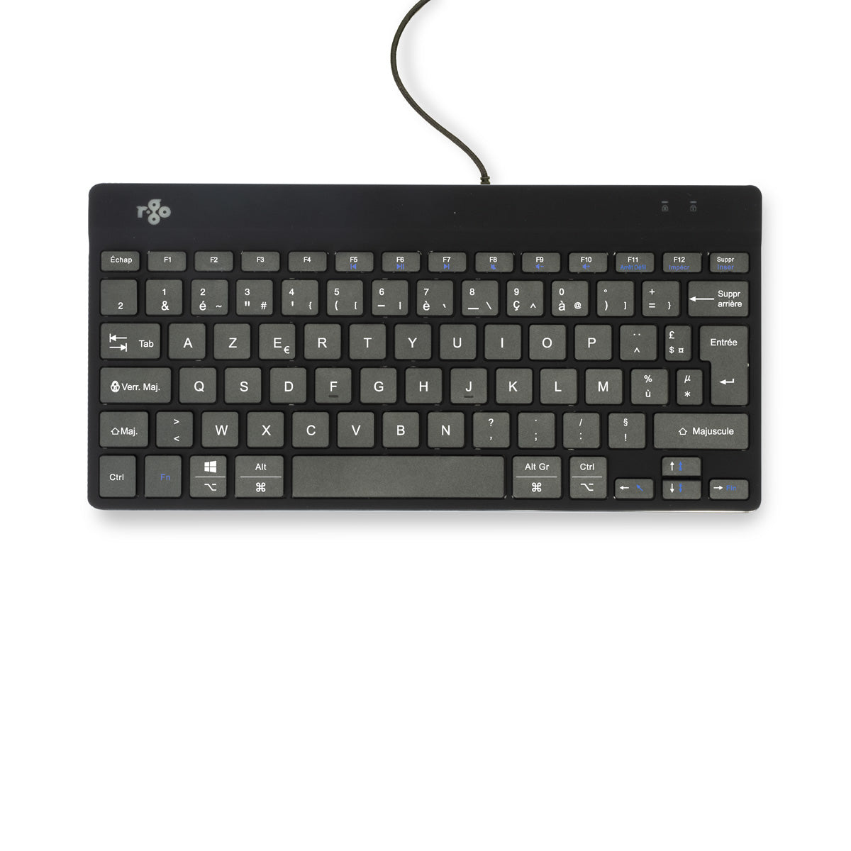 R-GO TOOLS Clavier ergonomique Compact Break, filaire noir