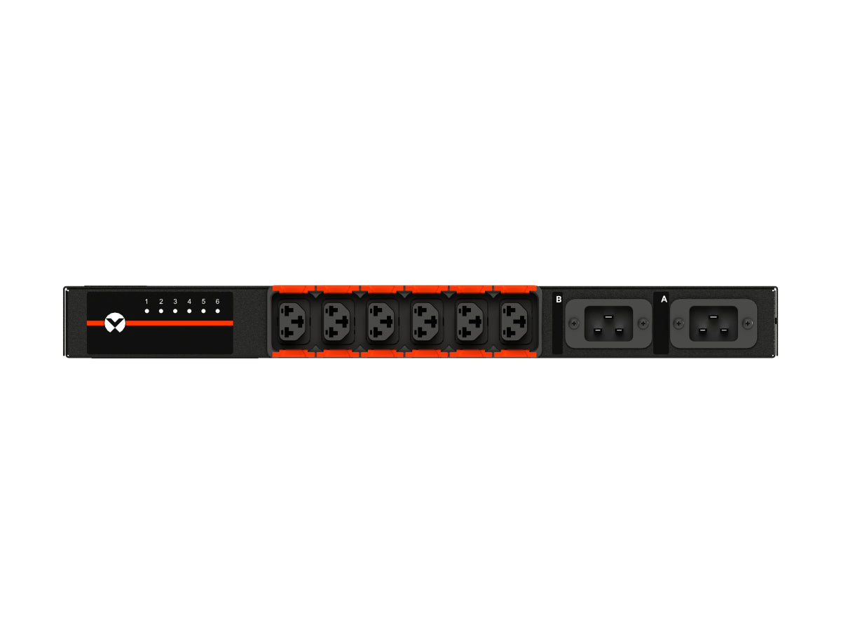 Vertiv Geist AUR5M1R5-06CF17-2C20C20A900-D unité de distribution d'énergie 6 sortie(s) CA 0U Noir
