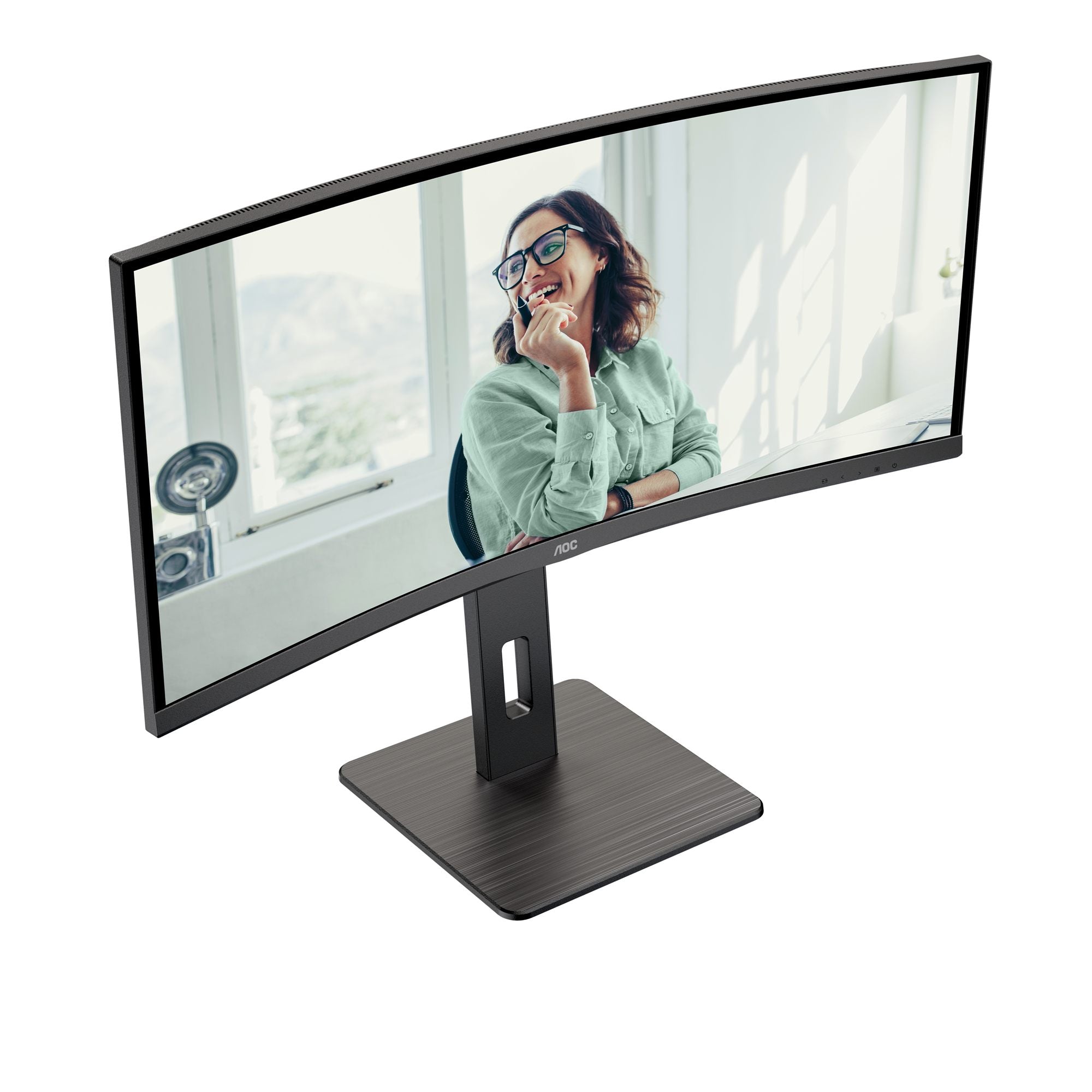 AOC CU34P3CV écran incurvé- 34" - 3440 x 1440 UWQHD @ 100 Hz - VA - 300 cd/m² - 3000:1 - 4ms - HDMI, DP, USB-C - HAS - Haut parleurs