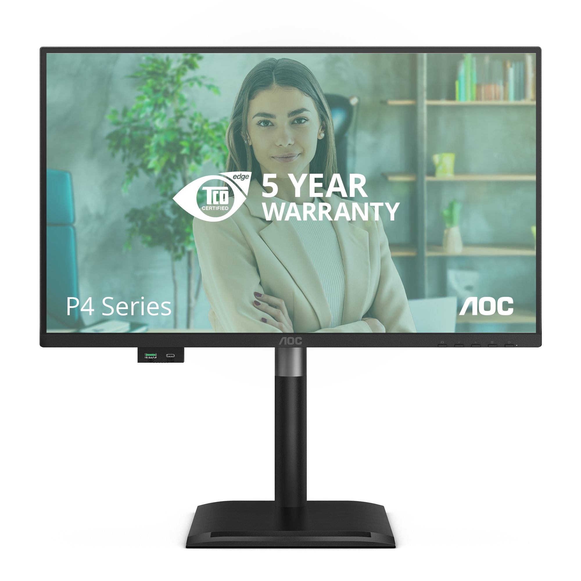 AOC 24P4U 23.8p FHD IPS 120Hz 4ms HDMI DP USB 3.2x4 Height