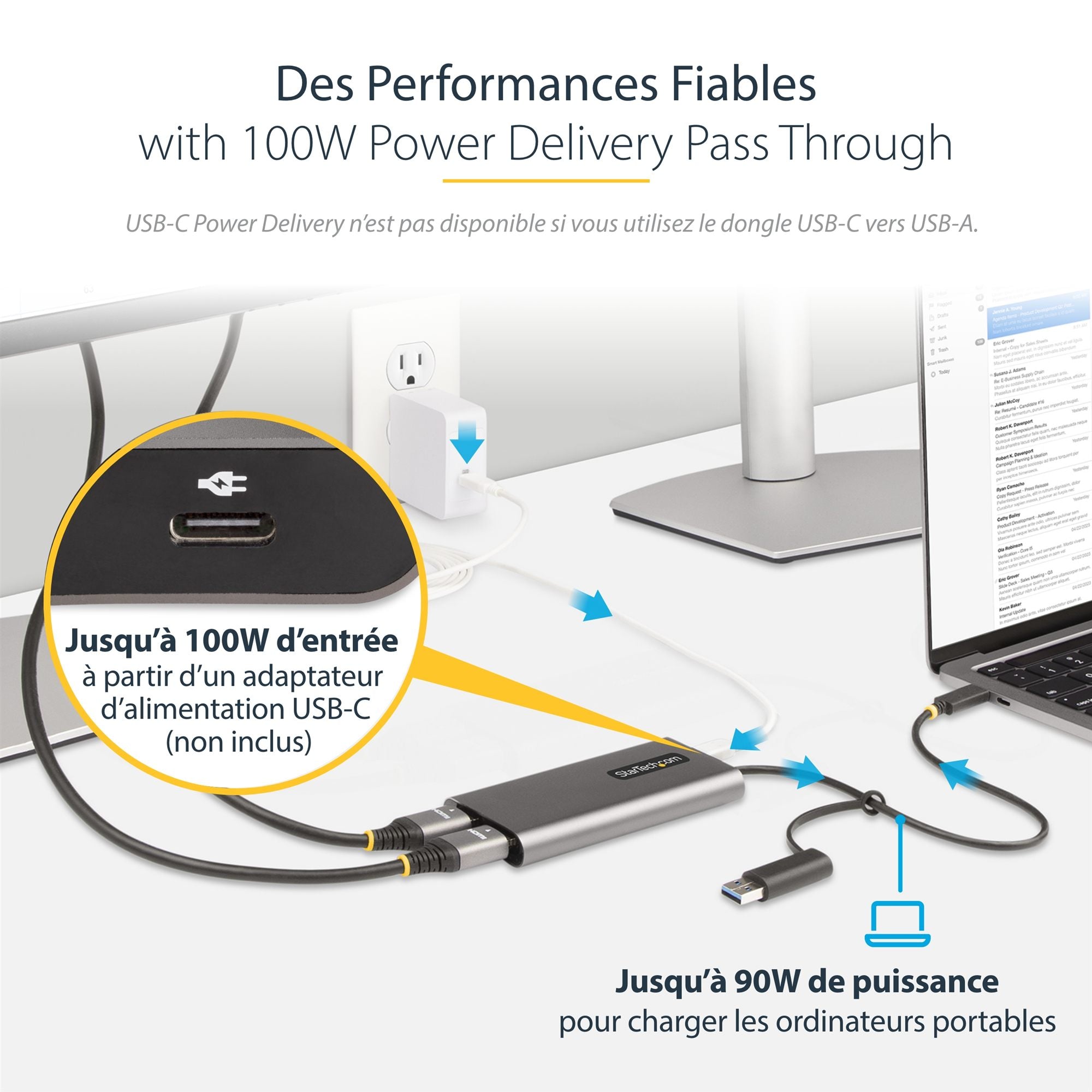 USB-C to Dual-HDMI Adapter 4K 60Hz PD