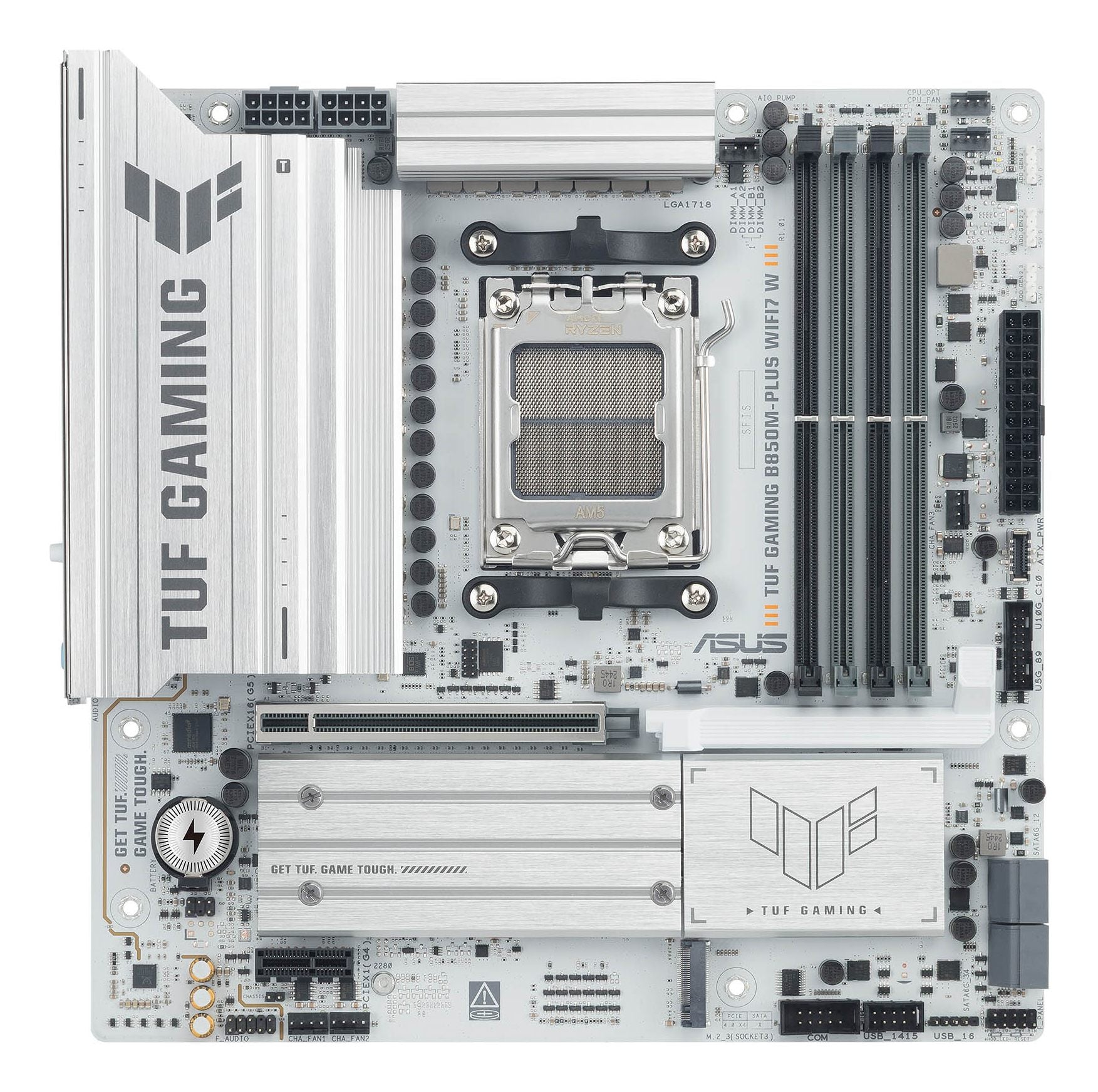 ASUS AMD TUF GAMING B850M-PLUS WIFI7 W Micro-ATX motherboard DDR5 PCIe 5.0 3xM.2 1xHDMI 1xDisplayPort