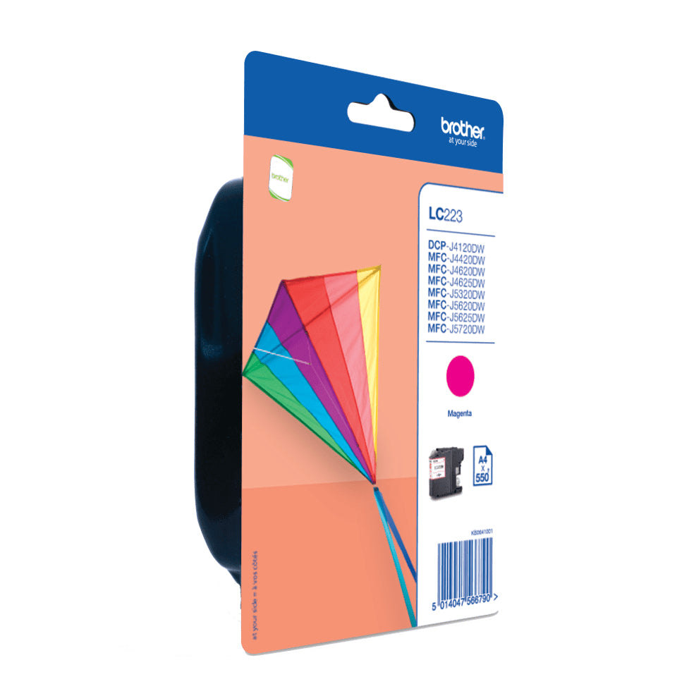 BROTHER LC-223 ink cartridge magenta standard capacity 550 pages 1-pack blister without alarm
