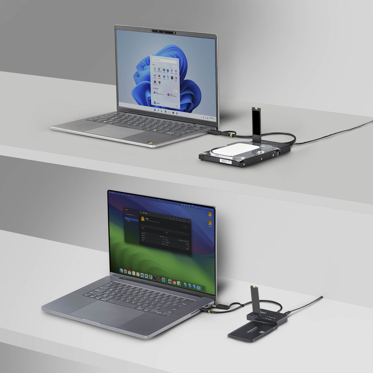 USB to M.2 NVMe and SATA SSD Adapter