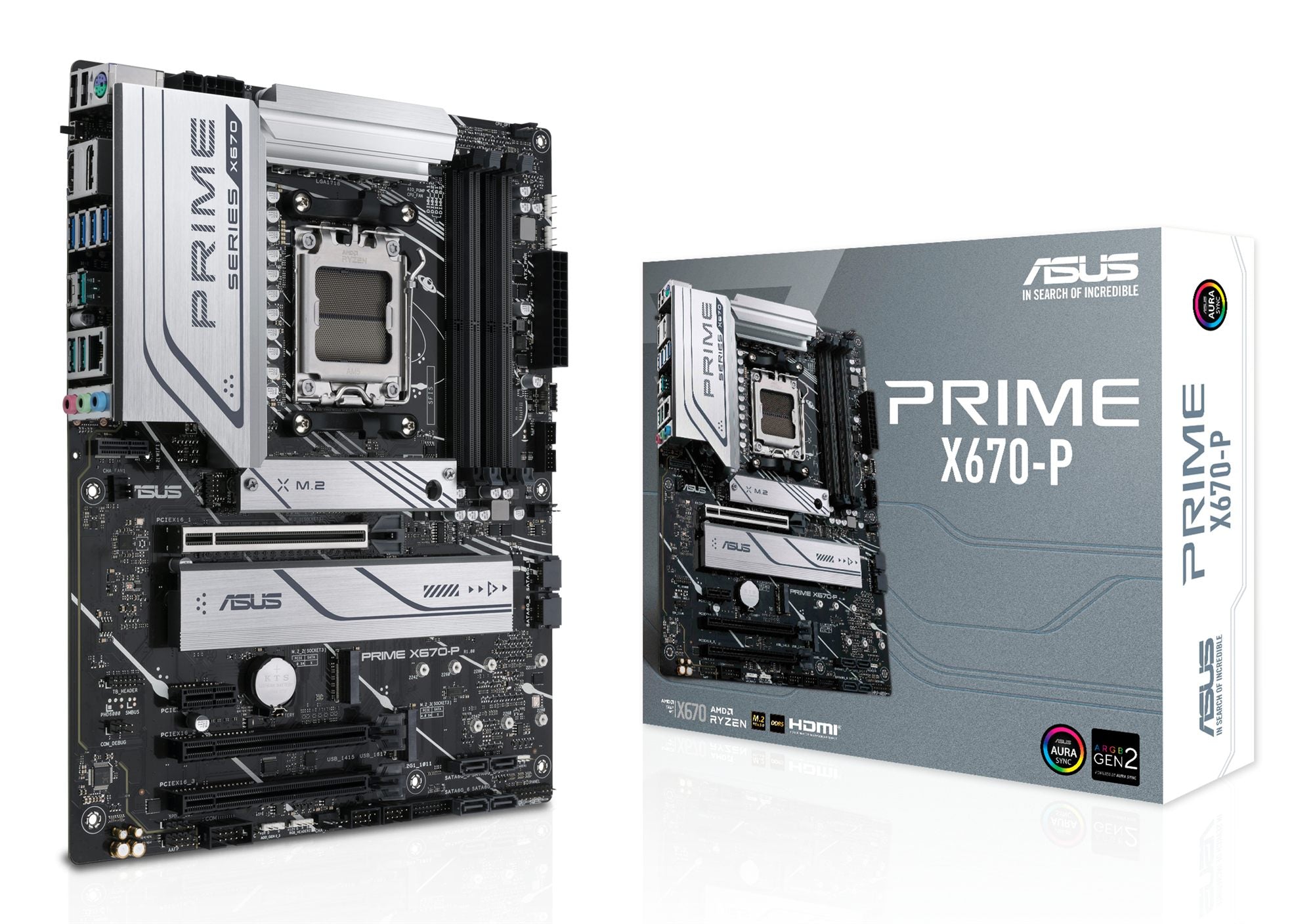 ASUS PRIME X670-P AM5 Socket 4DDR5 3xPCIe 4.0 x16 HDMI 2.1 DP 1.4 6xSATA 6Gb/s ATX
