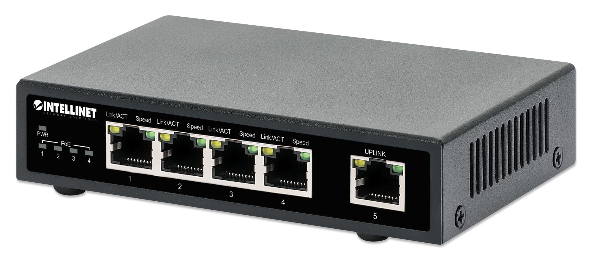Intellinet 561839 commutateur réseau Gigabit Ethernet (10/100/1000) Connexion Ethernet, supportant l'alimentation via ce port (PoE) Noir