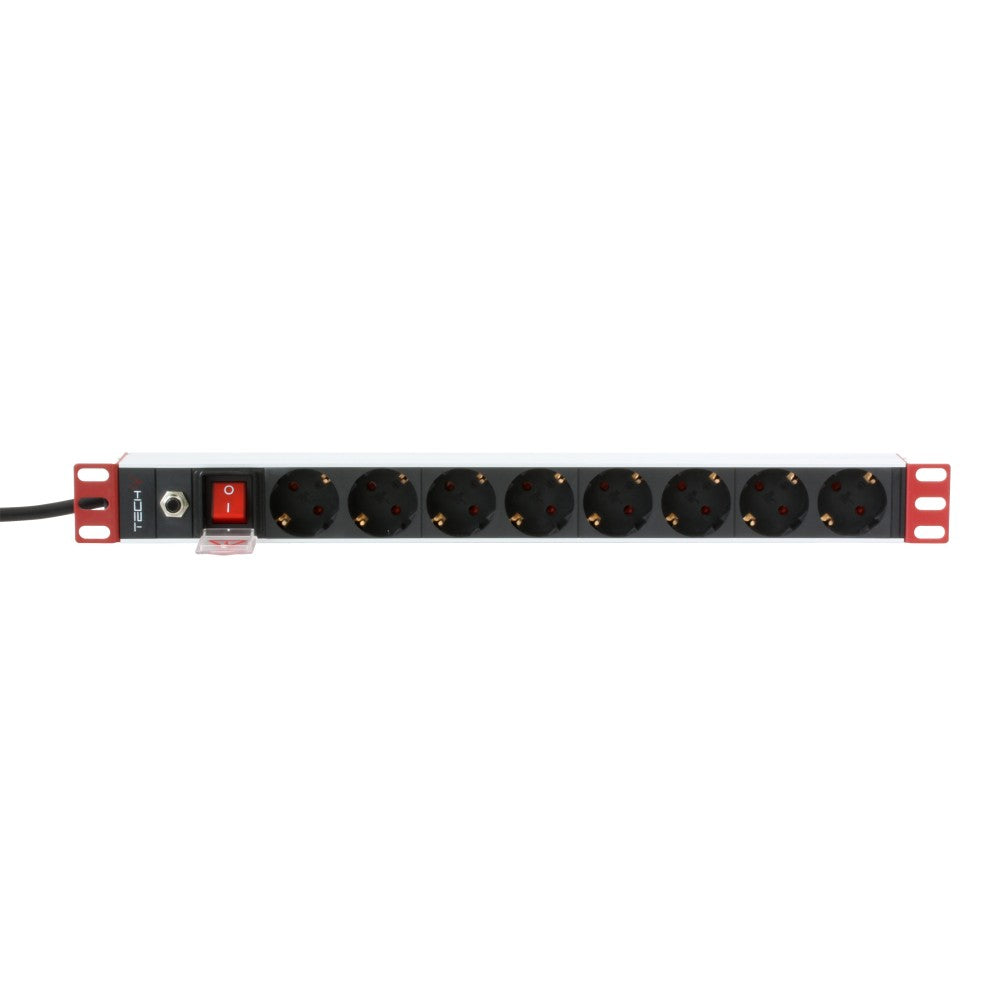 "Techly I-CASE STRIP-61UDIT Multiprise 19"" 1U X8 - Prises Schuko"