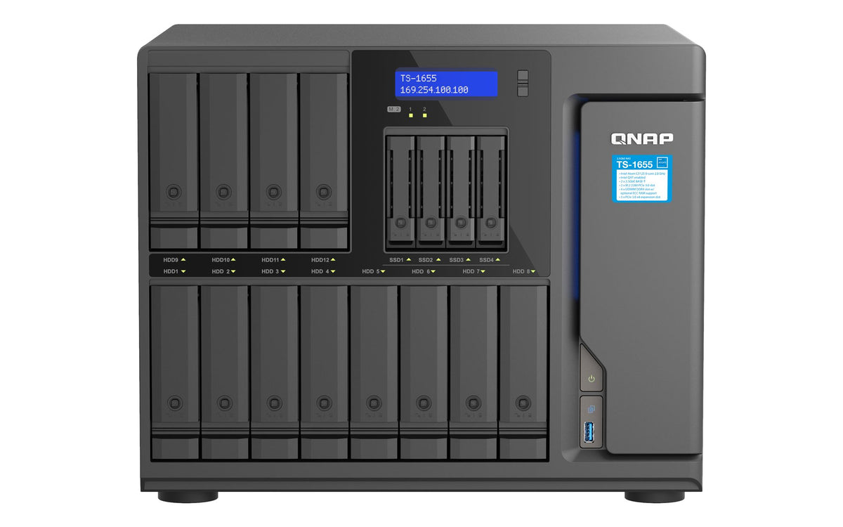 16-Bay NAS IntelAtomC5125 8GB DDR4 2.5Gb