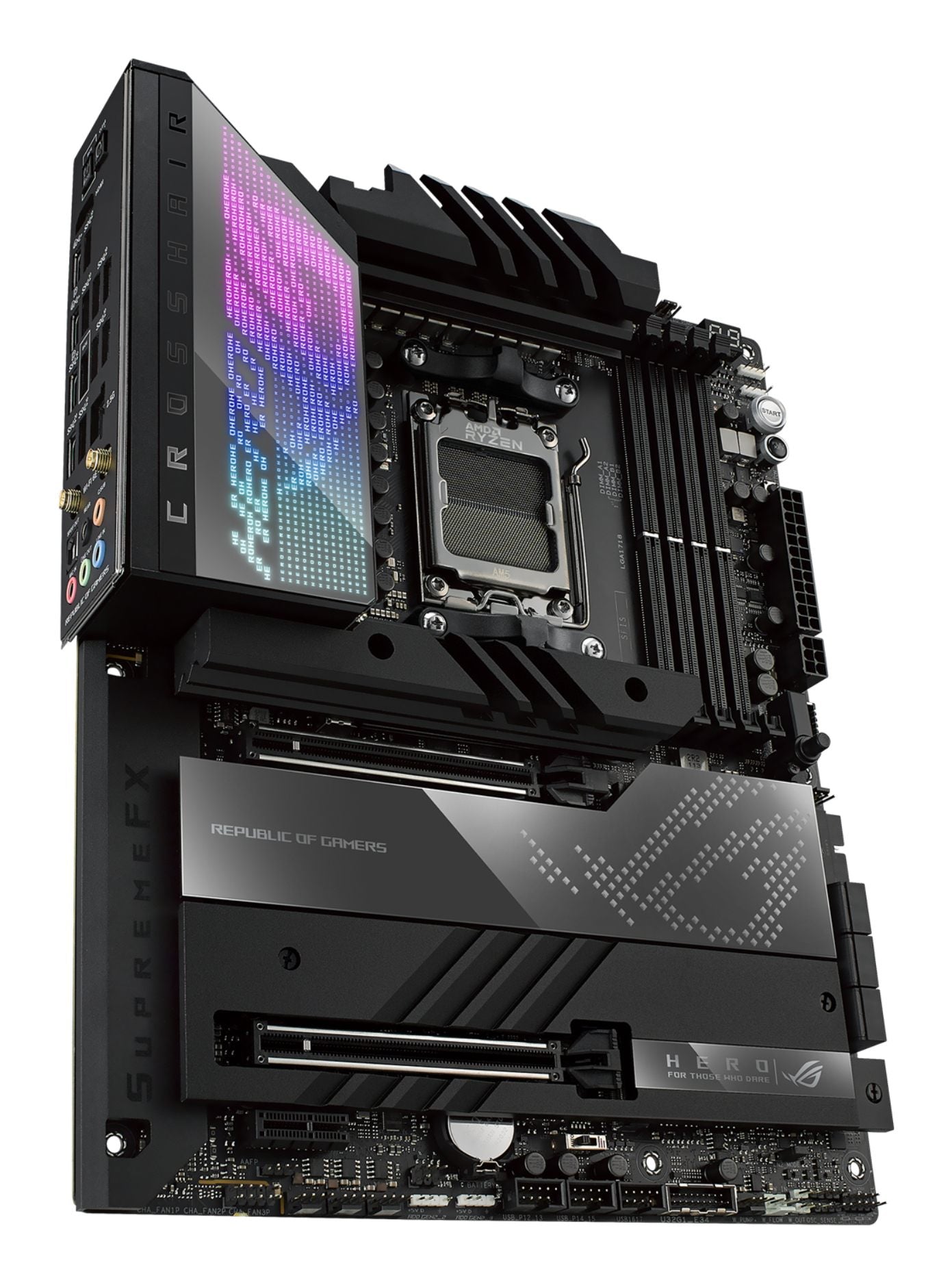 ASUS ROG CROSSHAIR X670E HERO AM5 Socket 4DDR5 2xPCIe 5.0 x16 2xUSB 4 HDMI 2.1 6xSATA 6Gb/s ATX