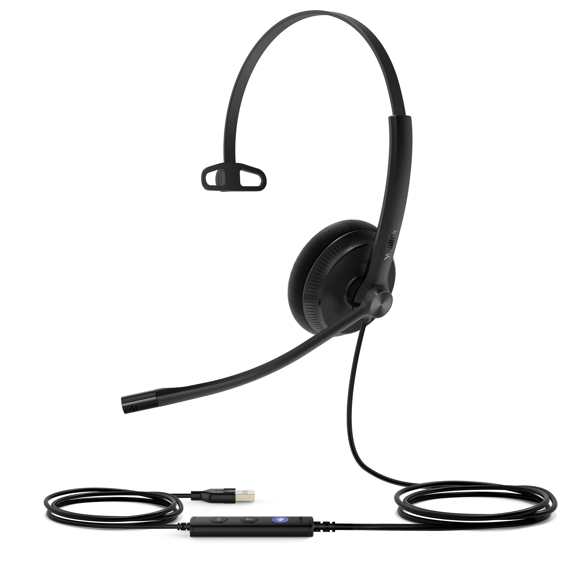 Yealink UH34 Lite Mono Teams Avec fil Arceau Bureau/Centre d'appels USB Type-A Noir