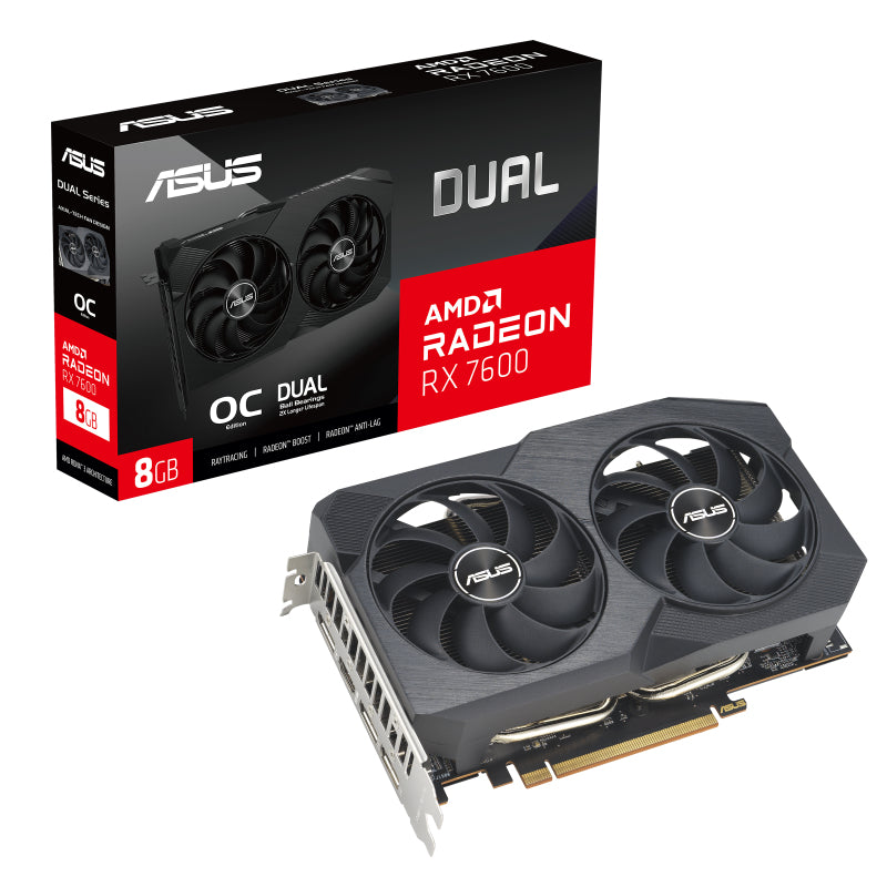 ASUS DUAL AMD Radeon RX 7600 8Go GDDR6 128-bit 1xHDMI 3xDP