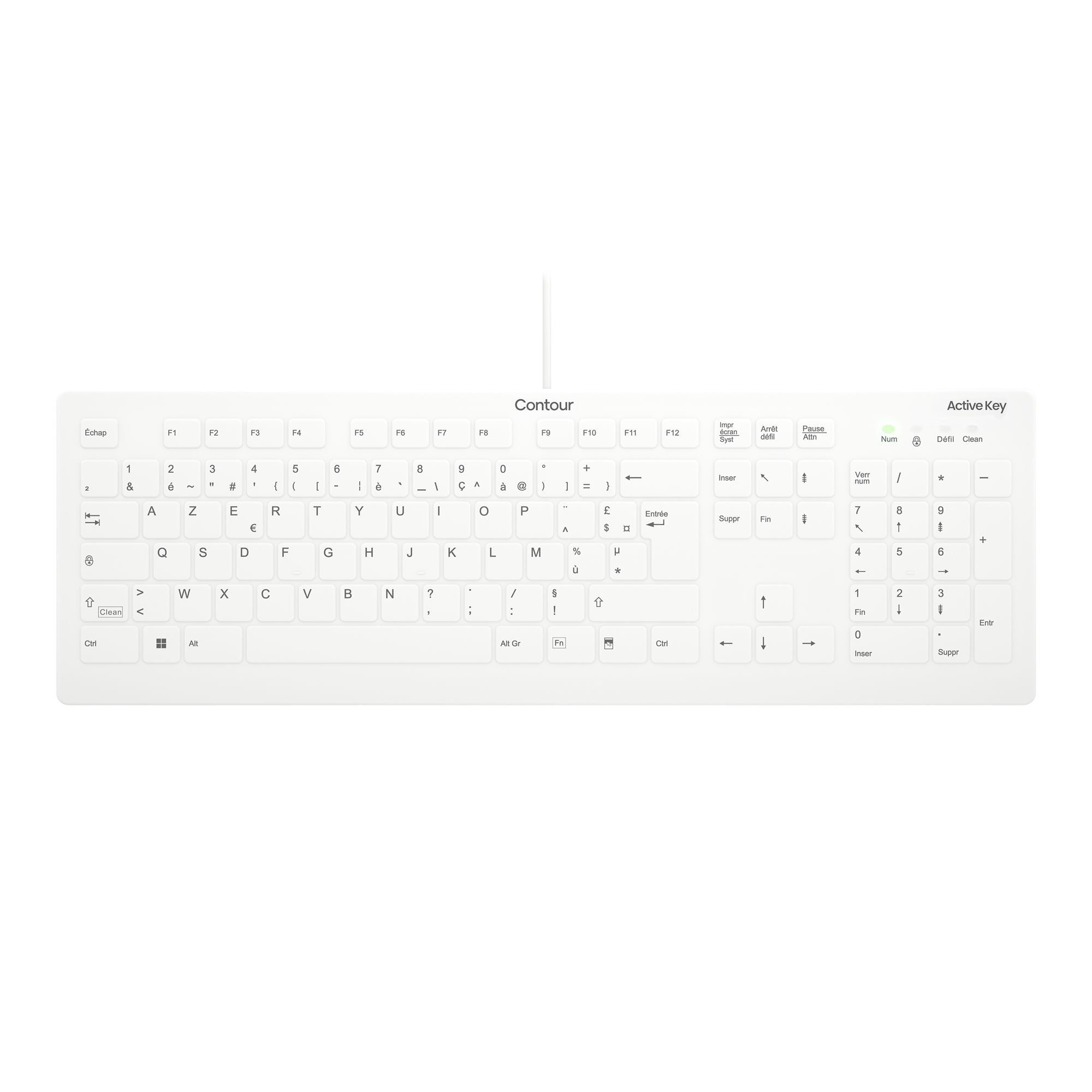CONTOUR ACTIVE KEY Clavier AK-C8112 filaire FR blanc IP68