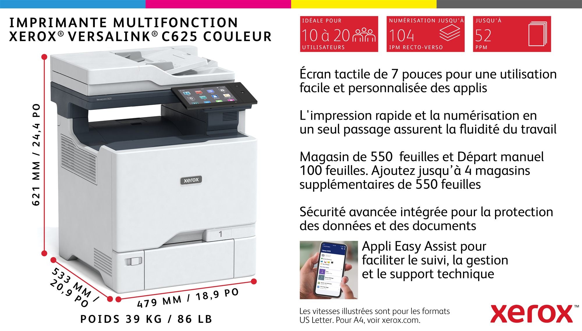 VersaLink C625 A4 50ppm Duplex Copy/Prin