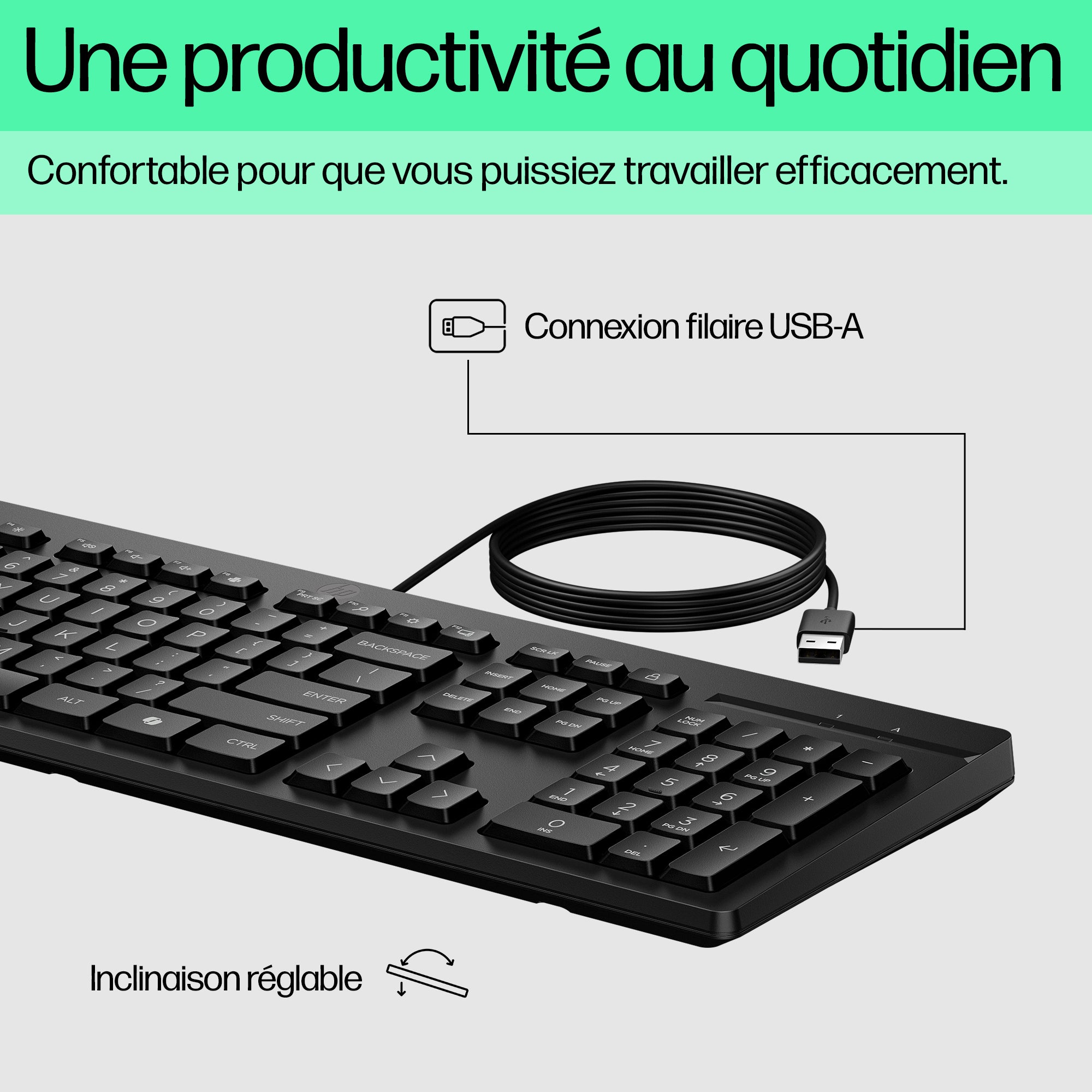 HP 125 G2 USB Wired Keyboard (DE)