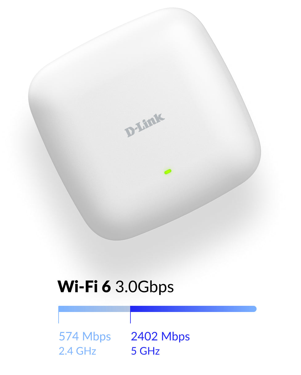 D-LINK AX3000 Wi-Fi 6 Dual-Band PoE Access Point